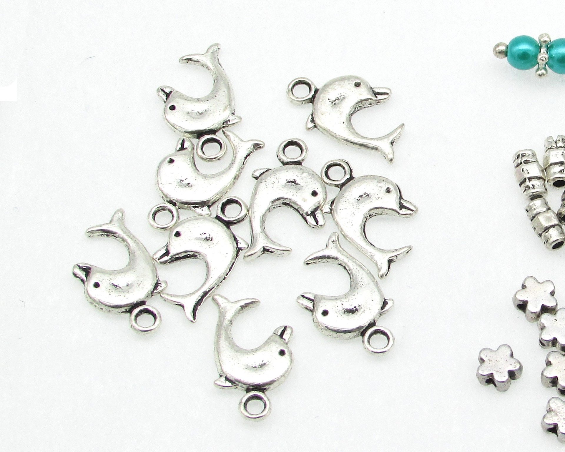 Silver Plated Spacers and Charms, 88pc Mixed Lot