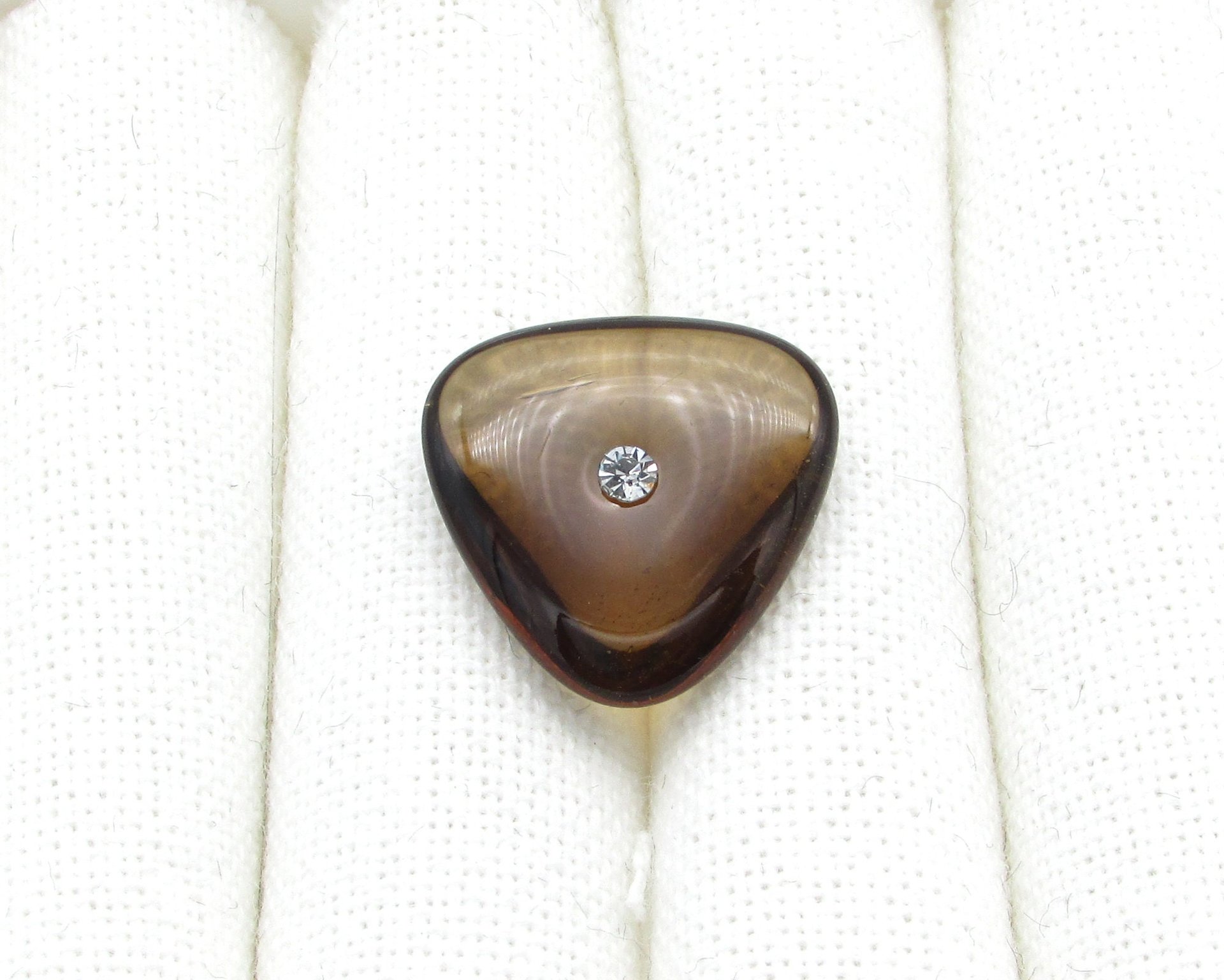22mm Triangular Glass Stone with Center Hole (1)