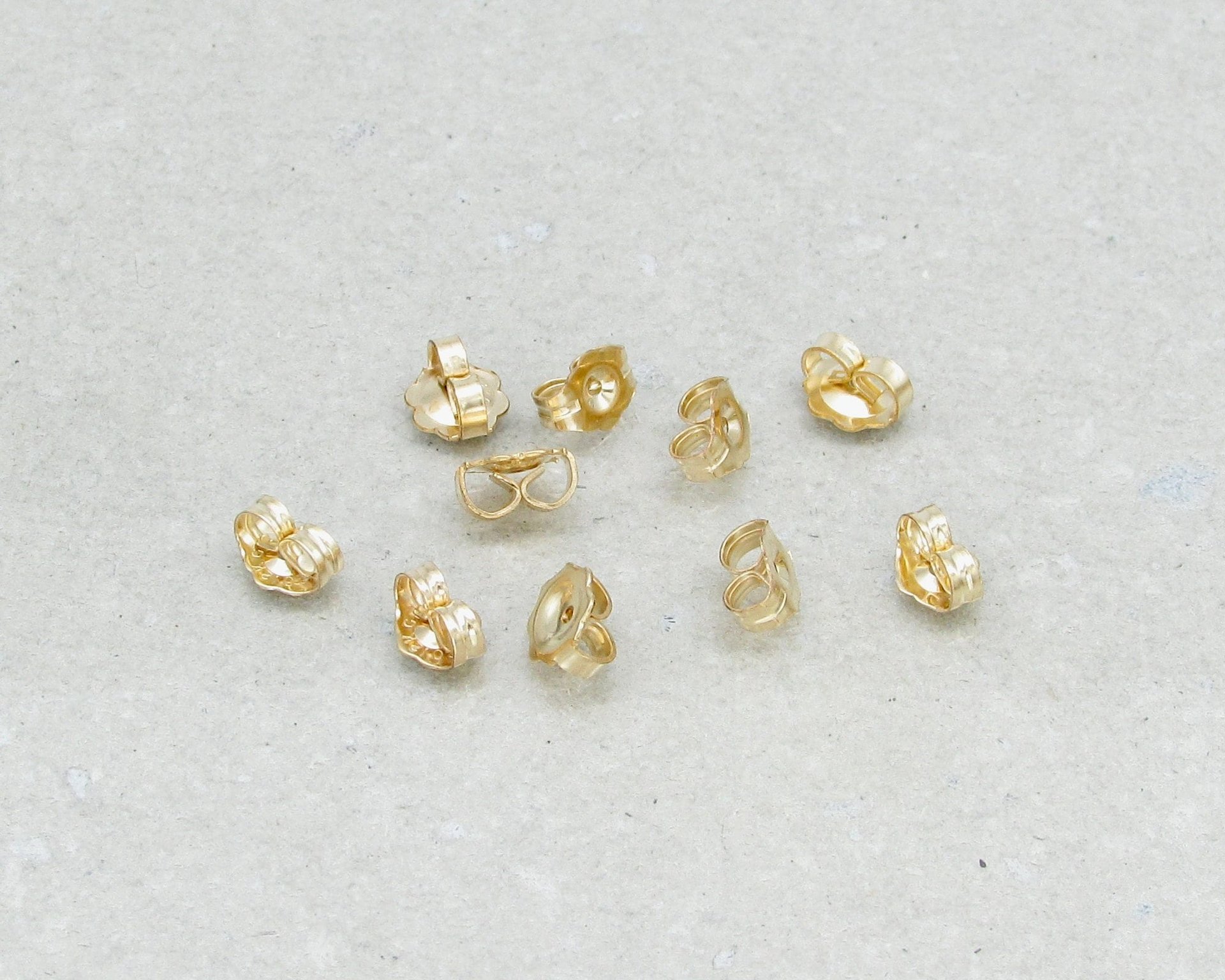 Scalloped Earring Clutch, 12k Gold Filled Friction Ear Nuts (20)