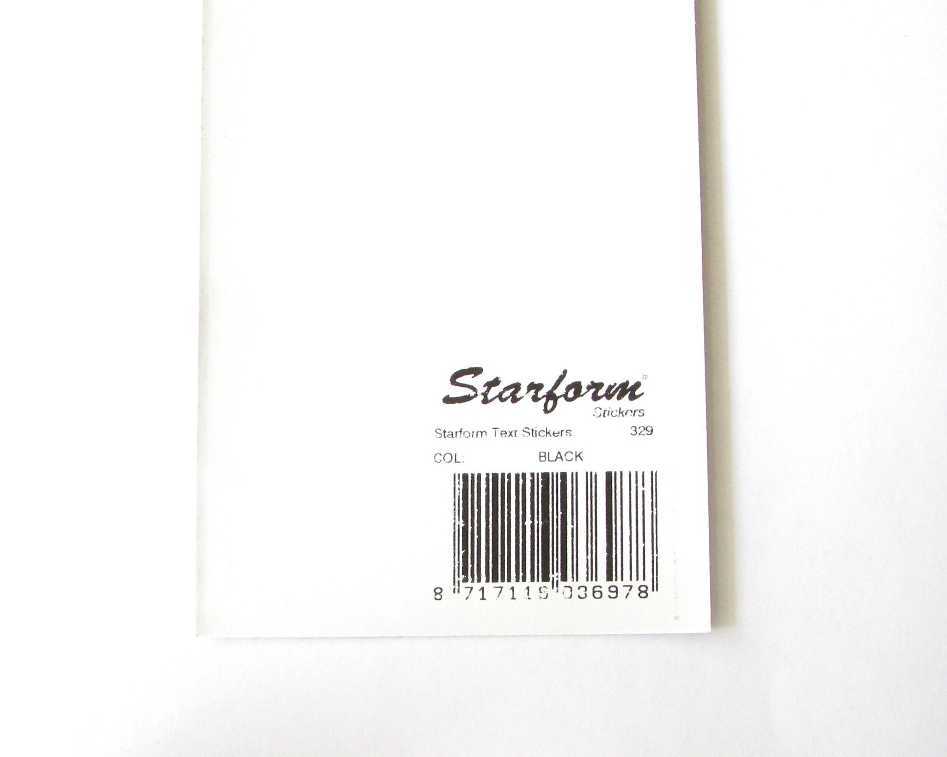 Vertical Text Stickers 9" x 4" Peel-Off Sheets, Set of 2