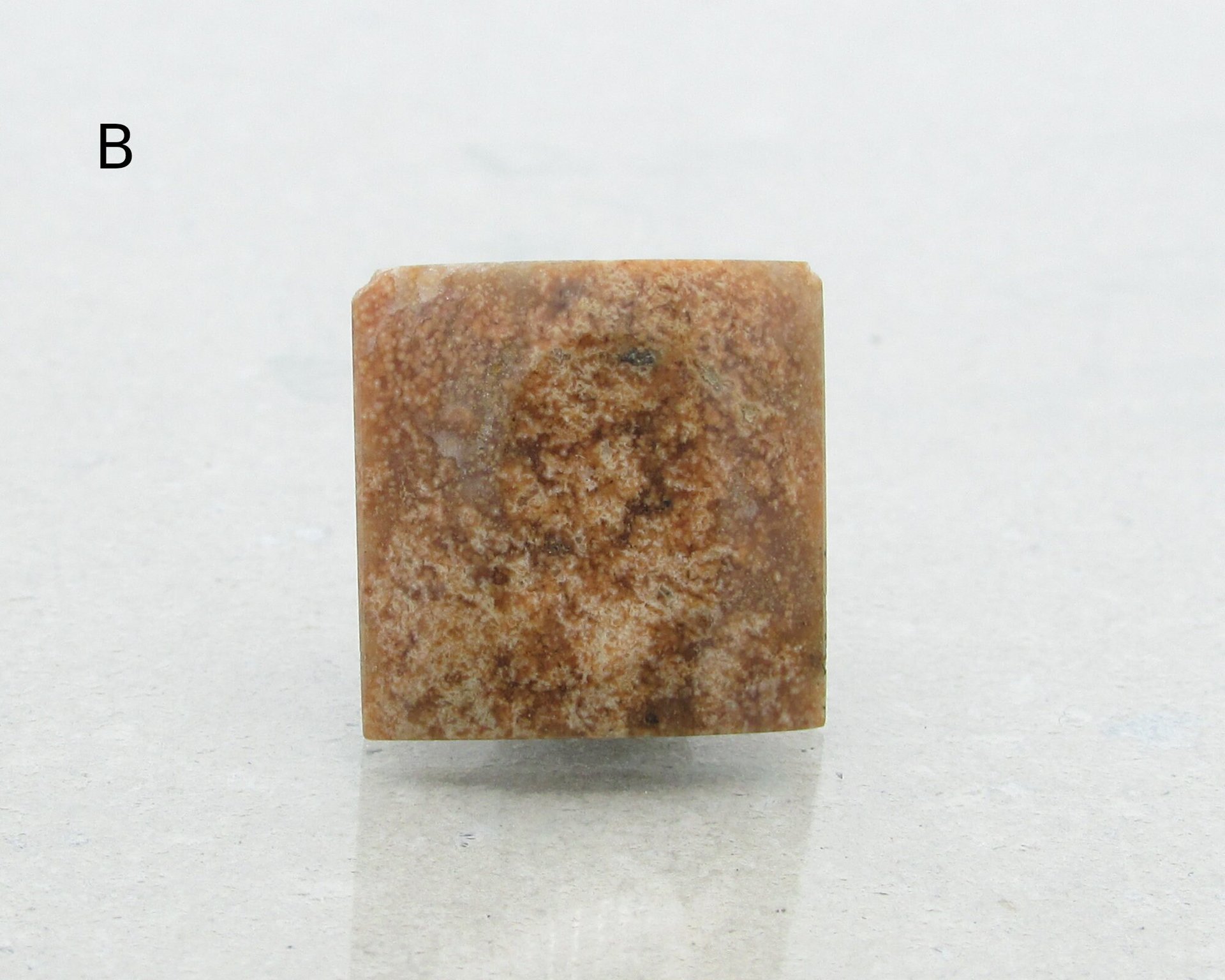 Jasper Cabochon 18.3x4mm Domed Square with Oval Indent, 11.43ct