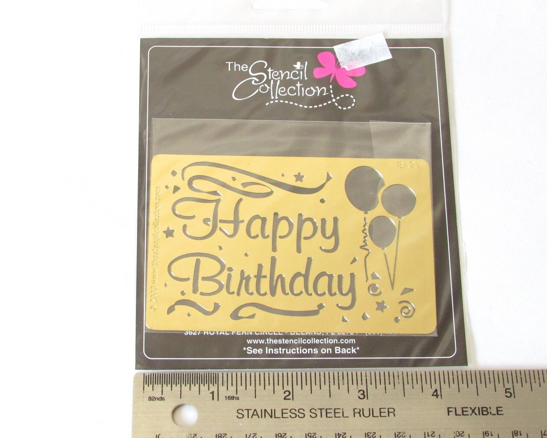 Birthday Brass Embossing Stencils, Reusable Metal Templates, Party Themes
