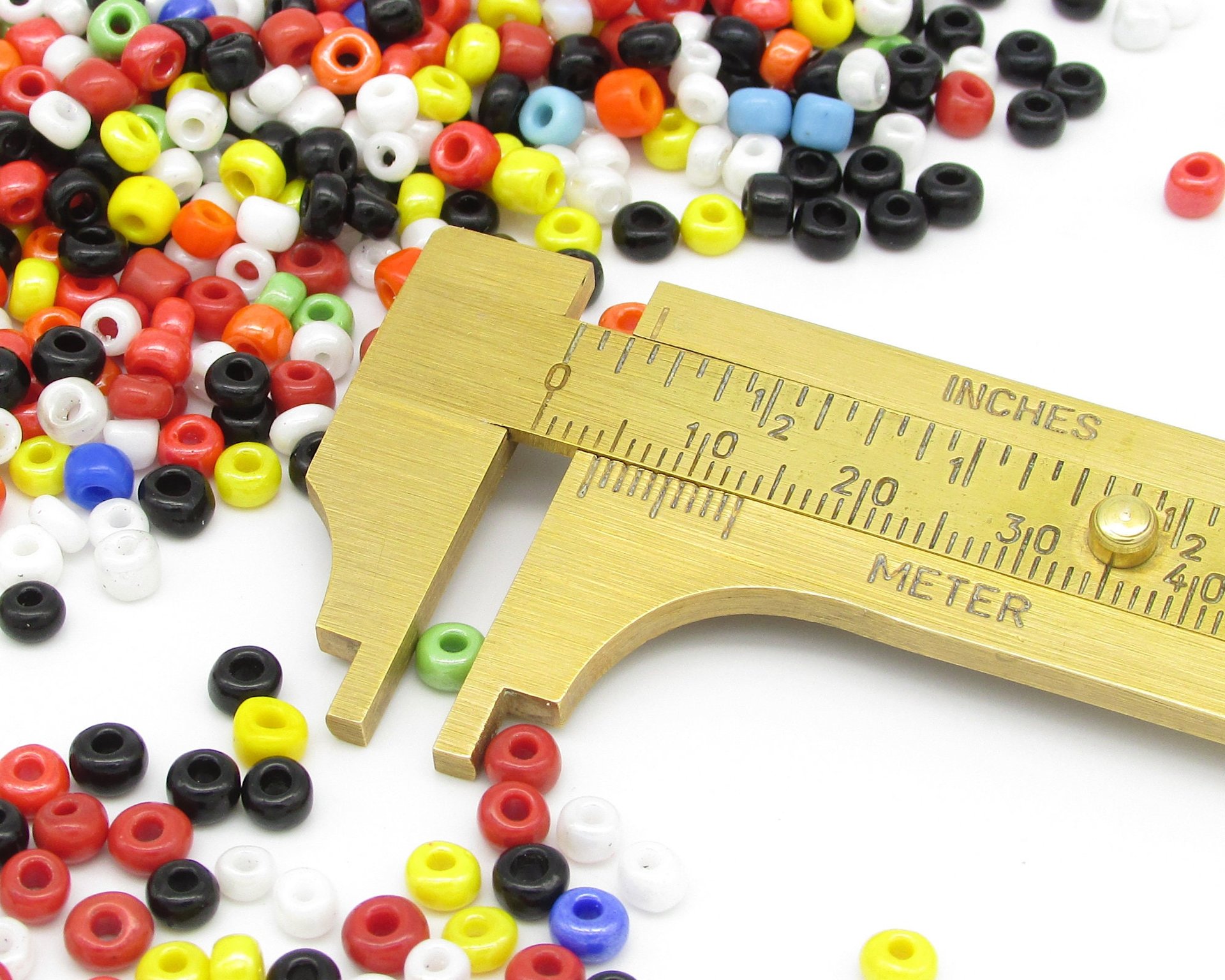 Opaque Seed Bead Mix, 6/0 and 8/0 Rocailles, Shiny Round Spacers (50g)