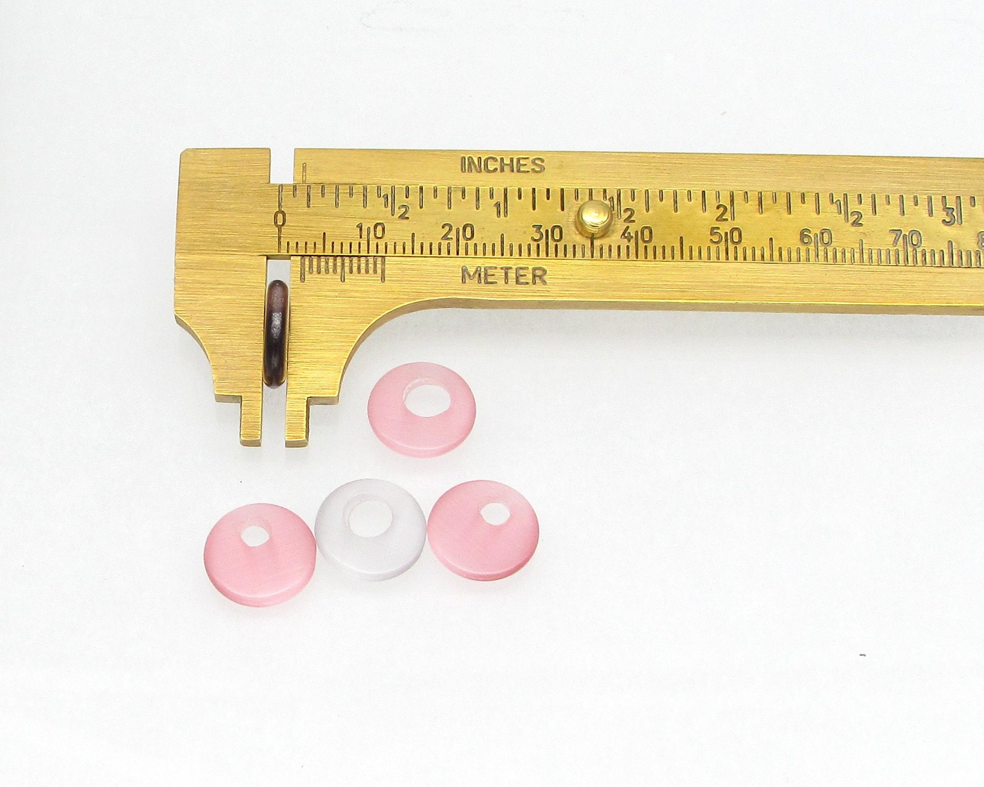 12mm Go-Go Pendants Fiber Optic Glass Flat Rounds 