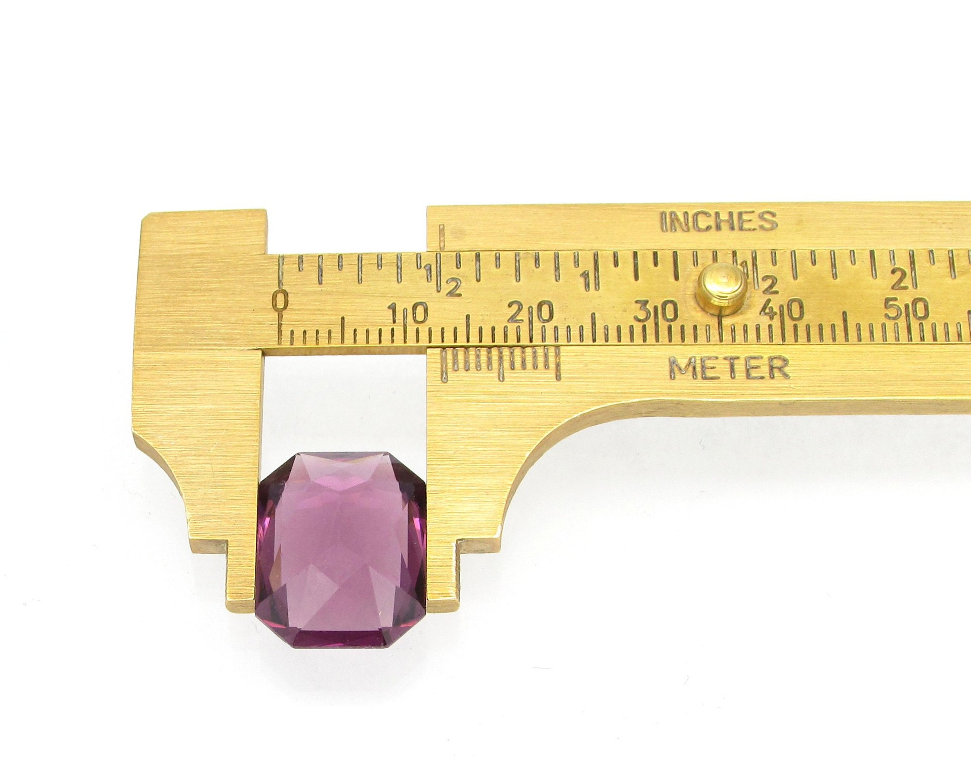 18x13.5mm Octagonal Rhinestone, Vintage Unfoiled Glass Stone (1)