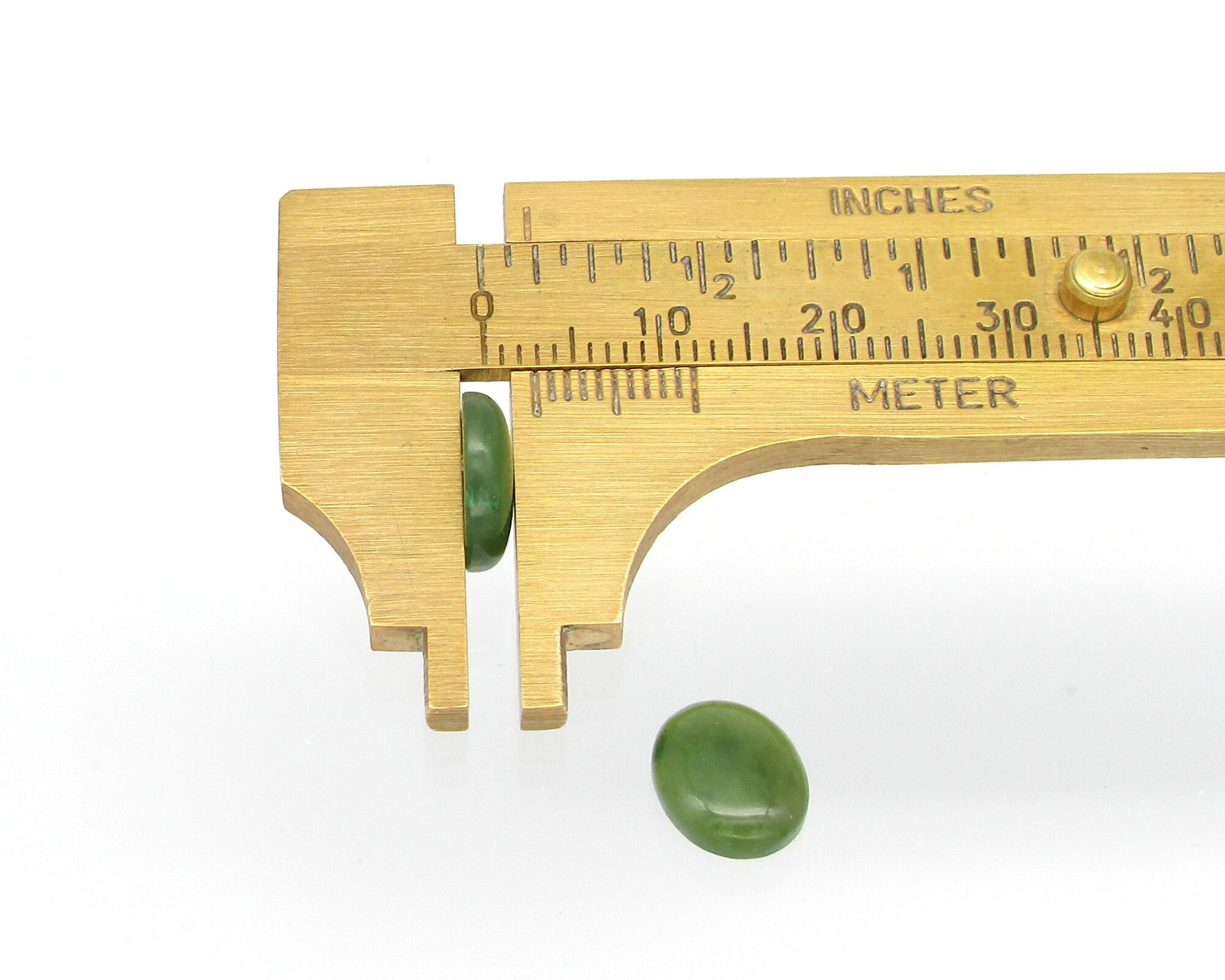 Nephrite Jade Oval Cabochon, Domed Oval 10x8mm Flat Back Stone
