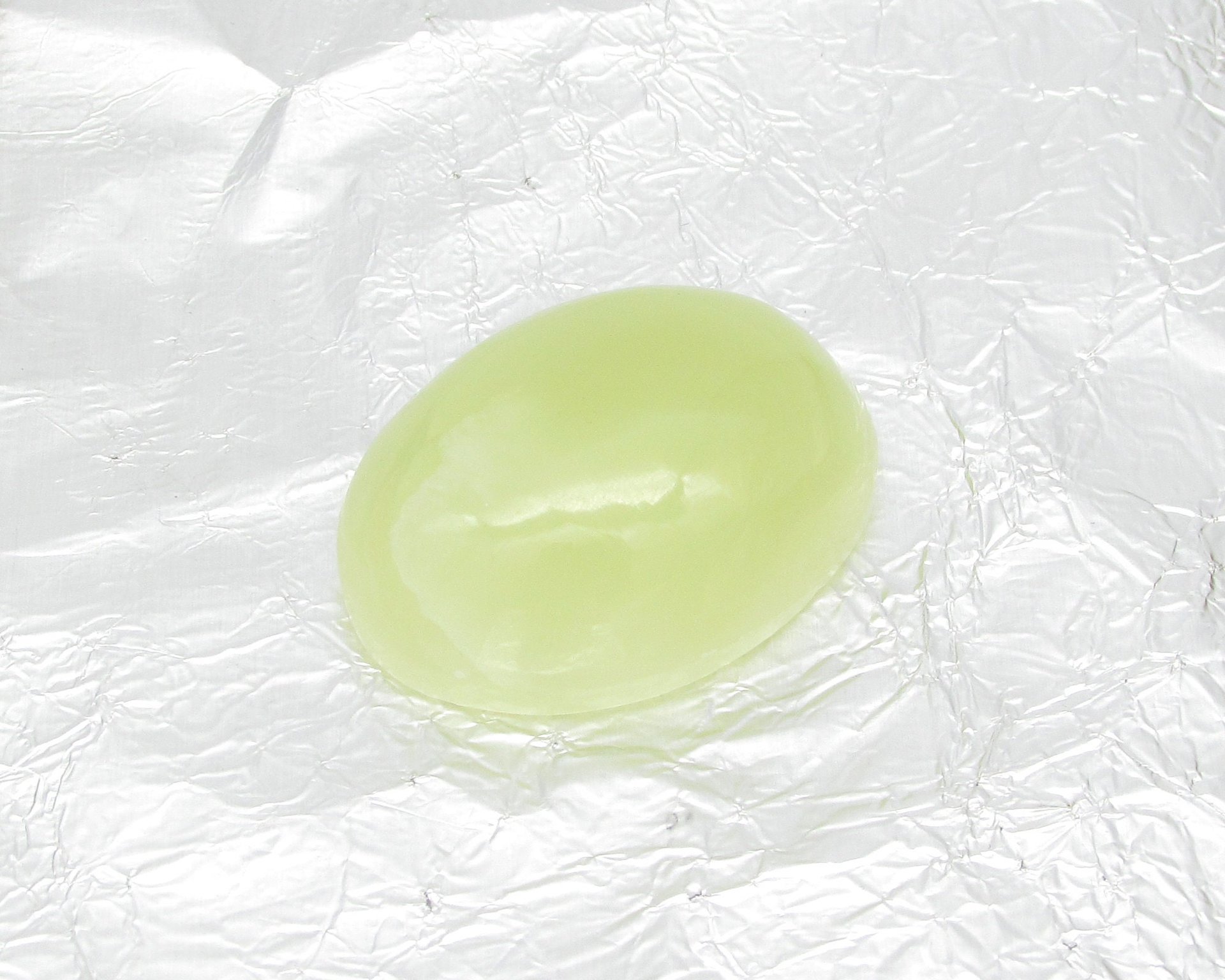 Prehnite Cabochon, Domed Oval Gemstone 35.3x26mm 83.65ct Pale Green Flat Back Stone