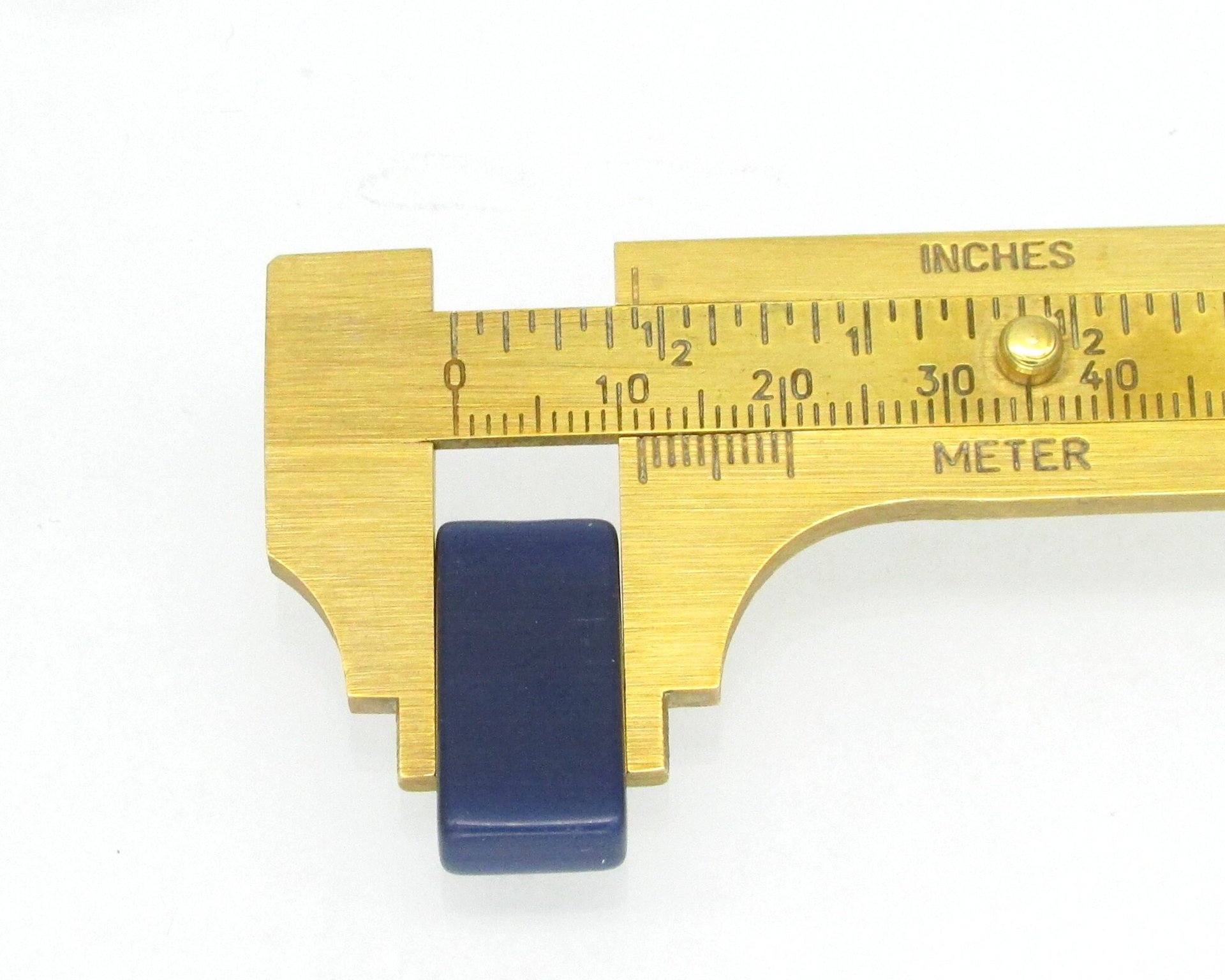 Side-Drilled Rectangular Pendant, 22mm Large Flat Fiber Optic Bead (1)
