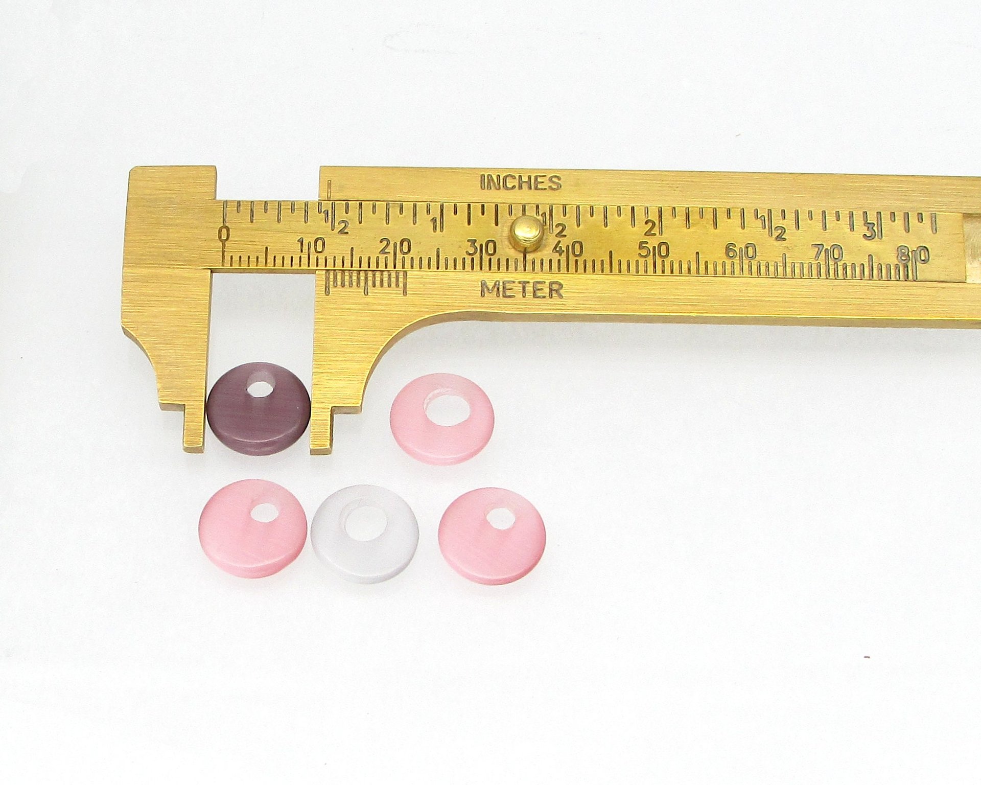 12mm Go-Go Pendants Fiber Optic Glass Flat Rounds 
