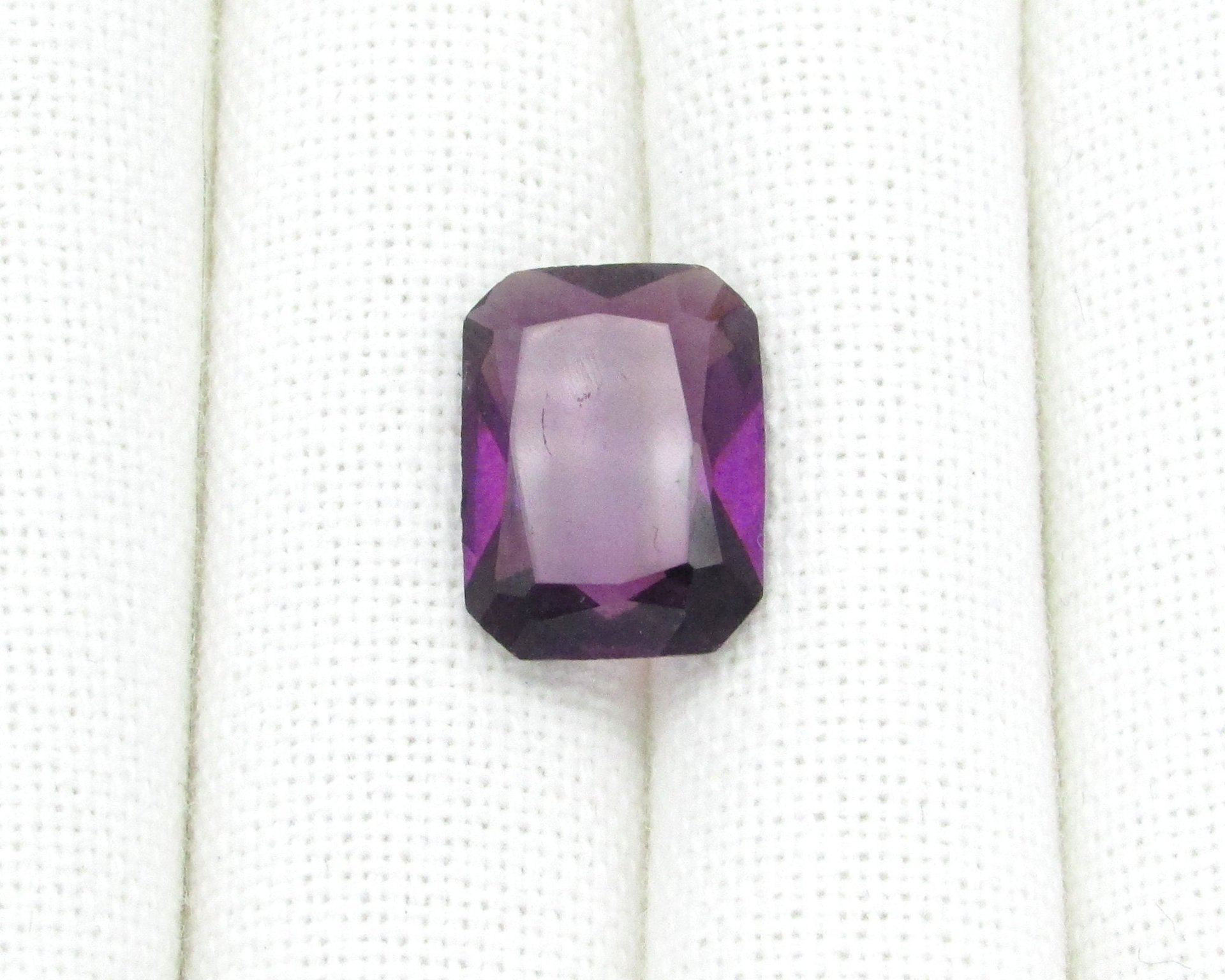 18x13.5mm Octagonal Rhinestone, Vintage Unfoiled Glass Stone (1)