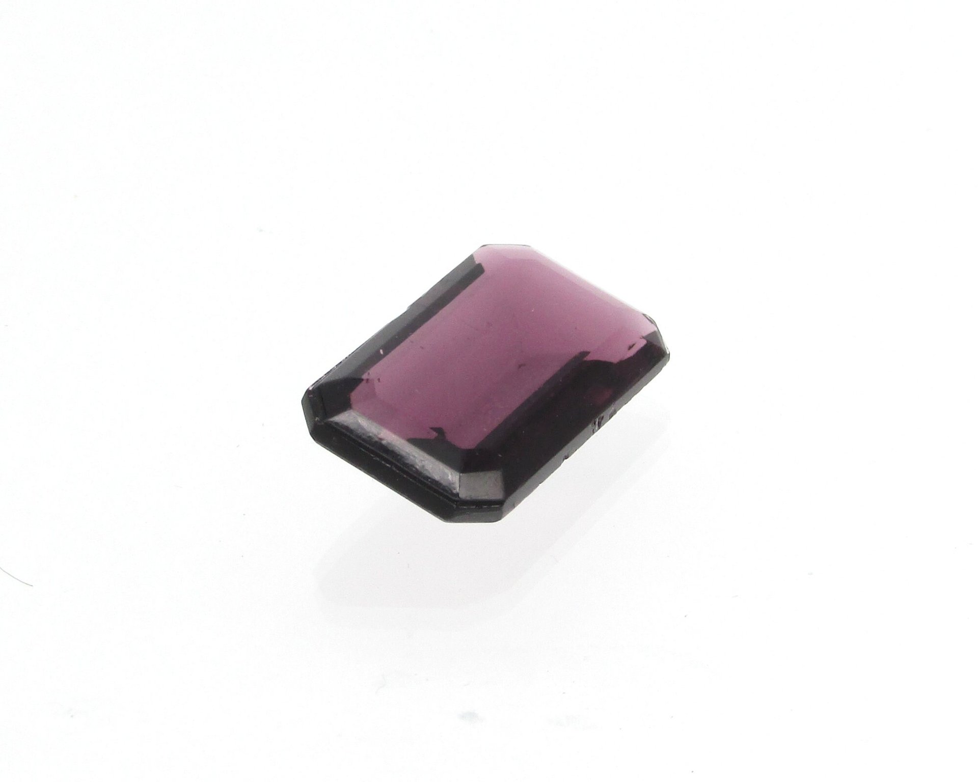 24.5x14.5mm Octagonal Rhinestone, Unfoiled Amethyst Vintage Glass Stone