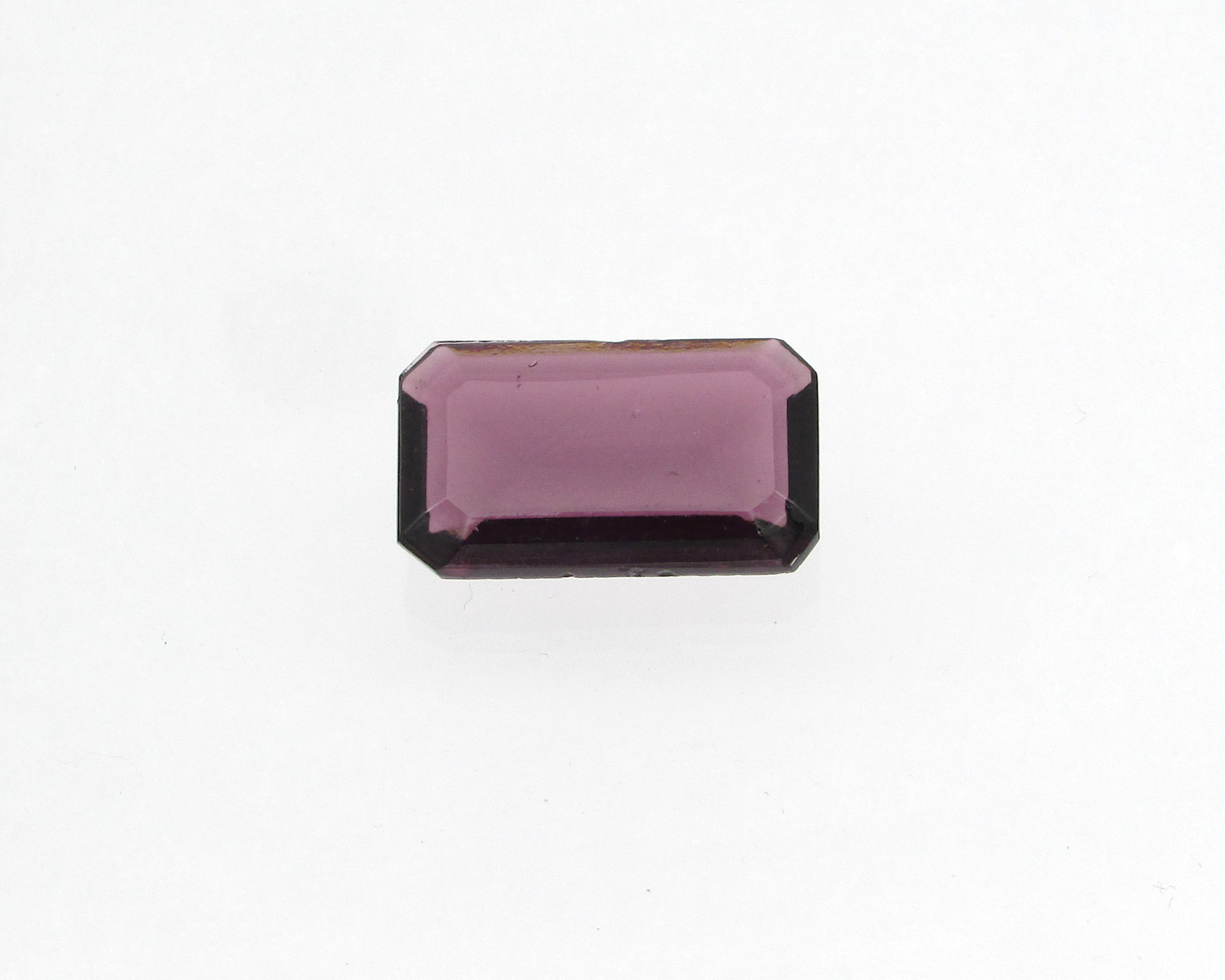 24.5x14.5mm Octagonal Rhinestone, Unfoiled Amethyst Vintage Glass Stone