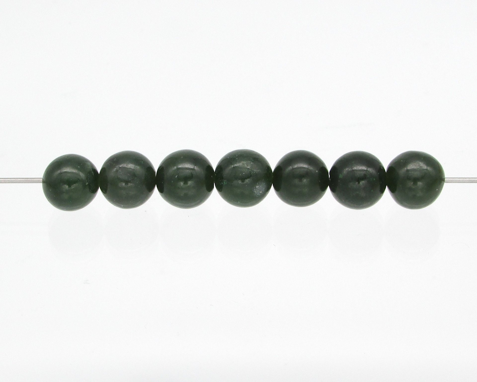 Nephrite Jade Beads 4mm 8mm 10mm Genuine Gemstone Spheres