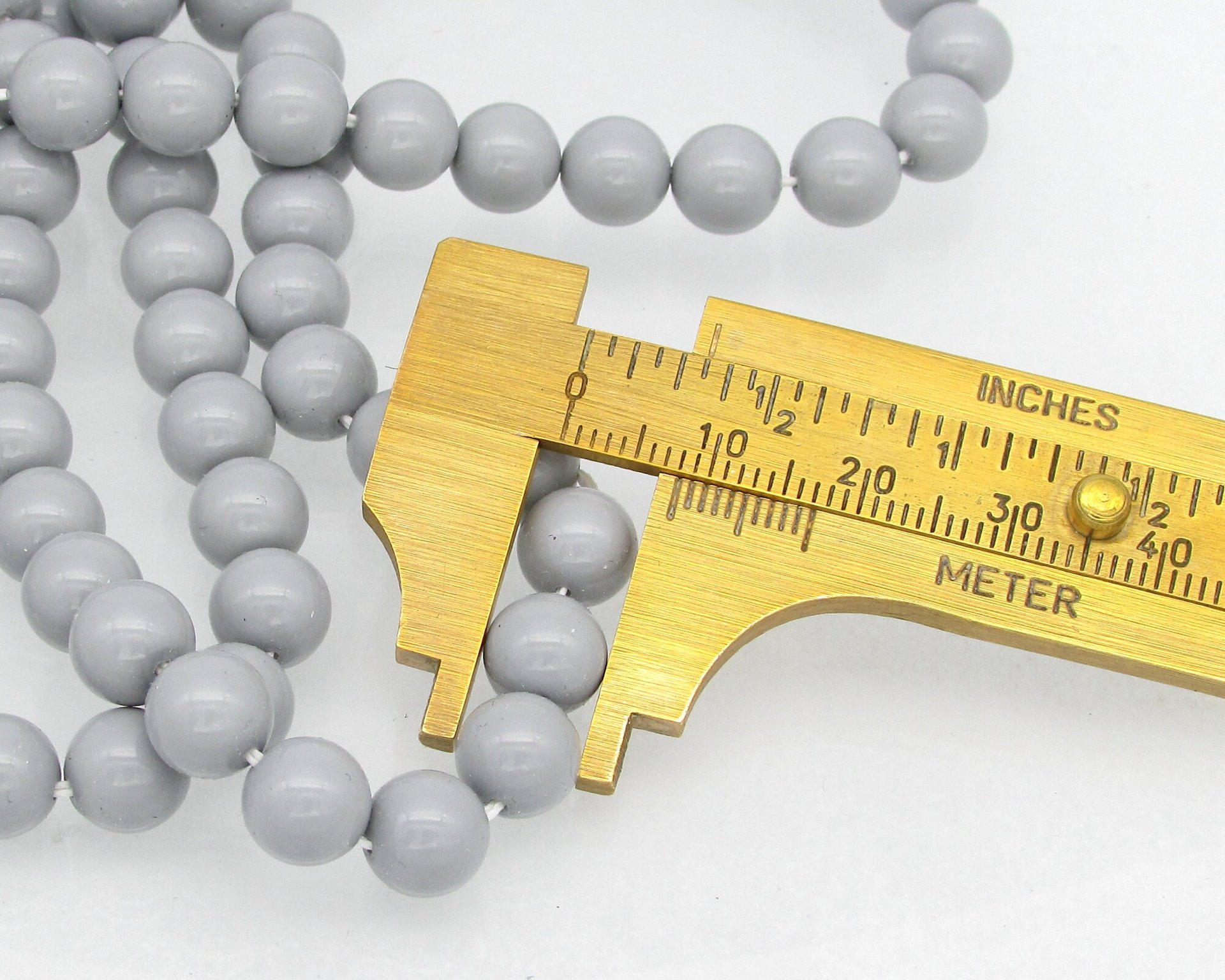 Preciosa Crystal Ceramic Grey Nacre Pearls, 6mm 8mm Round Maxima (25)