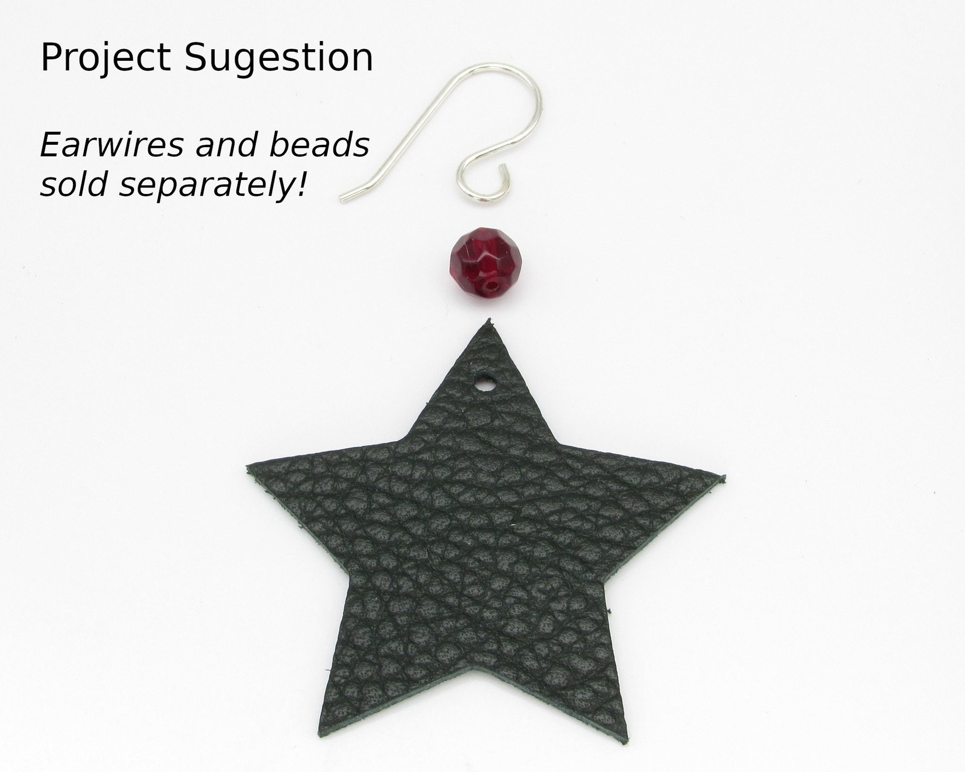 1.5" Christmas Die Cut Shapes, Reversible Leather