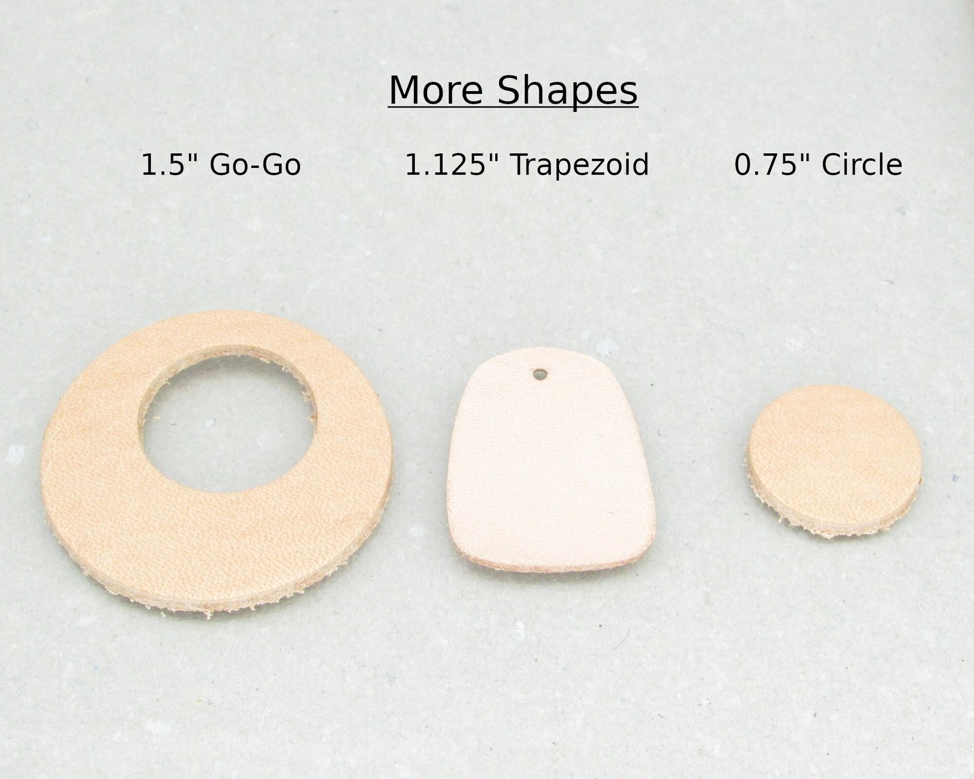 Medium Circle Die Cuts, 0.75 Inch Upcycled Leather Shapes for Mixed Media Art (10 pairs)