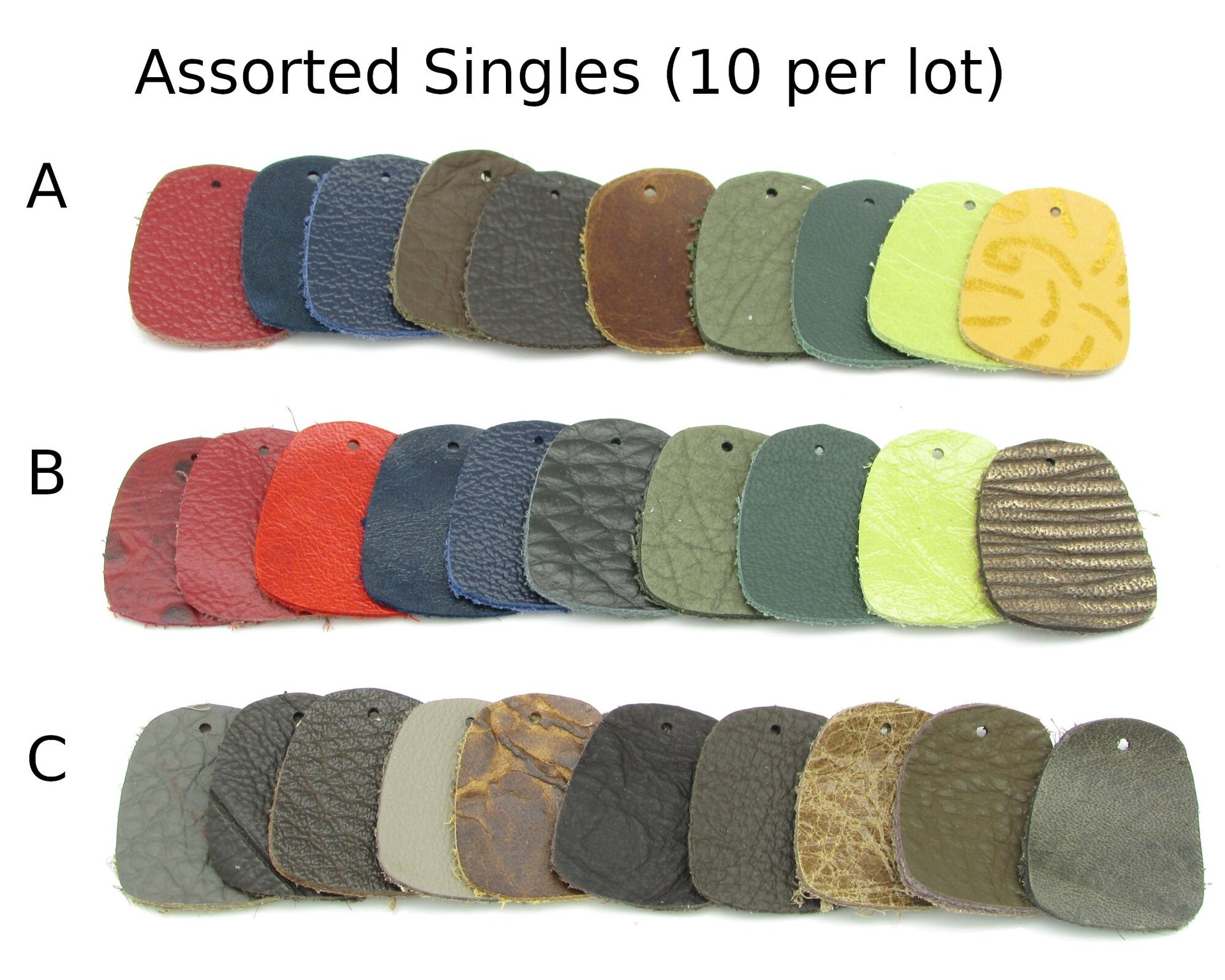 1.125 Inch Small Trapezoid Pendants, Upcycled Leather Die Cuts (10)