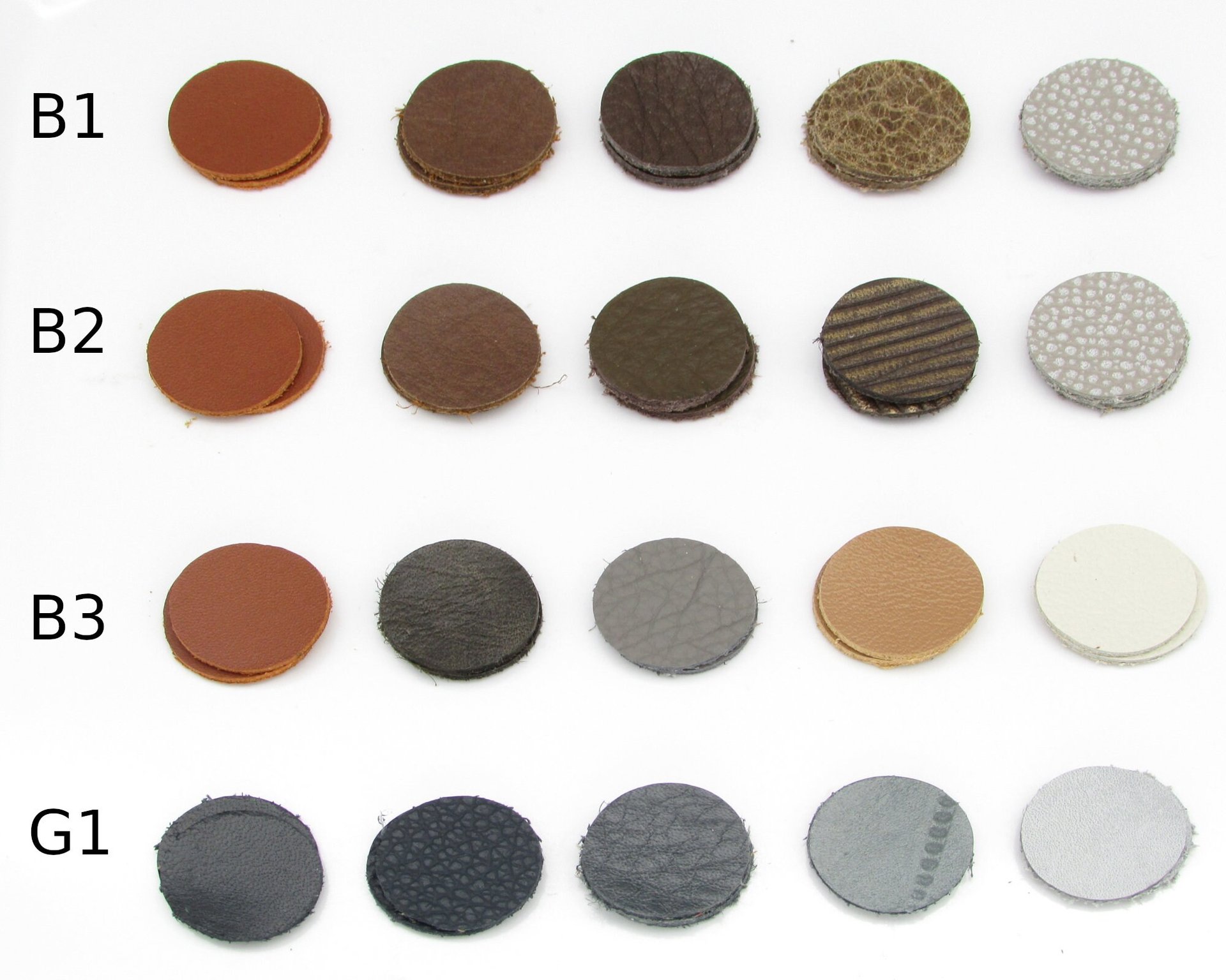 Medium Circle Die Cuts, 0.75 Inch Upcycled Leather Shapes for Mixed Media Art (10 pairs)