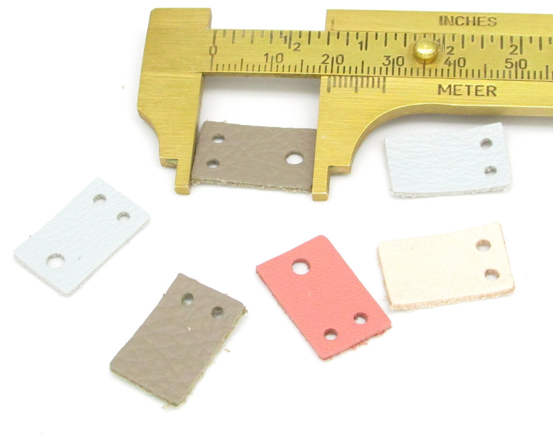 3/4" Rectangles, Small Leather Die Cut Tops and Bottoms for Articulated Dangles