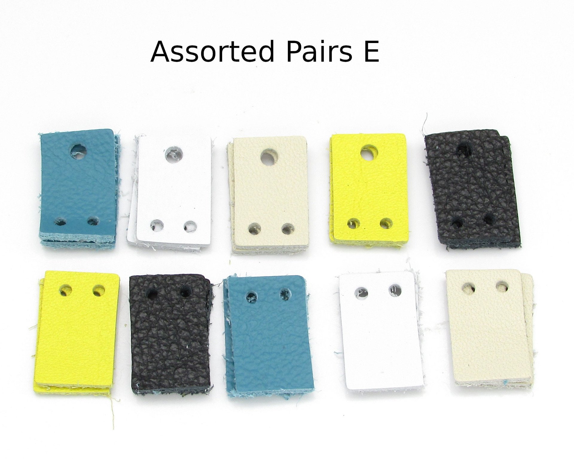 3/4" Rectangles, Small Leather Die Cut Tops and Bottoms for Articulated Dangles