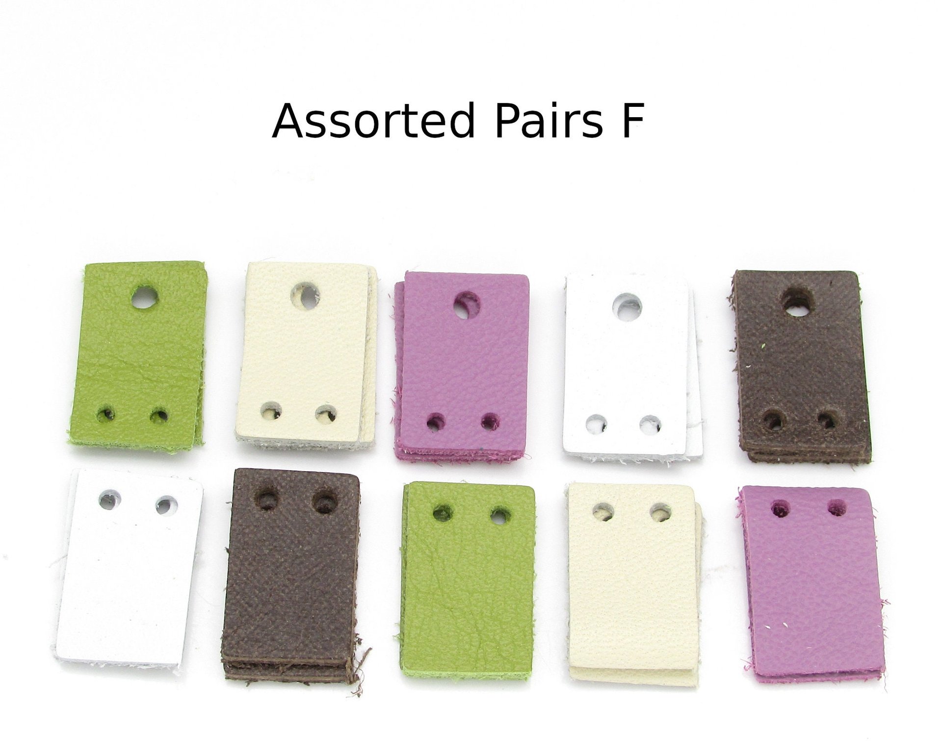 3/4" Rectangles, Small Leather Die Cut Tops and Bottoms for Articulated Dangles