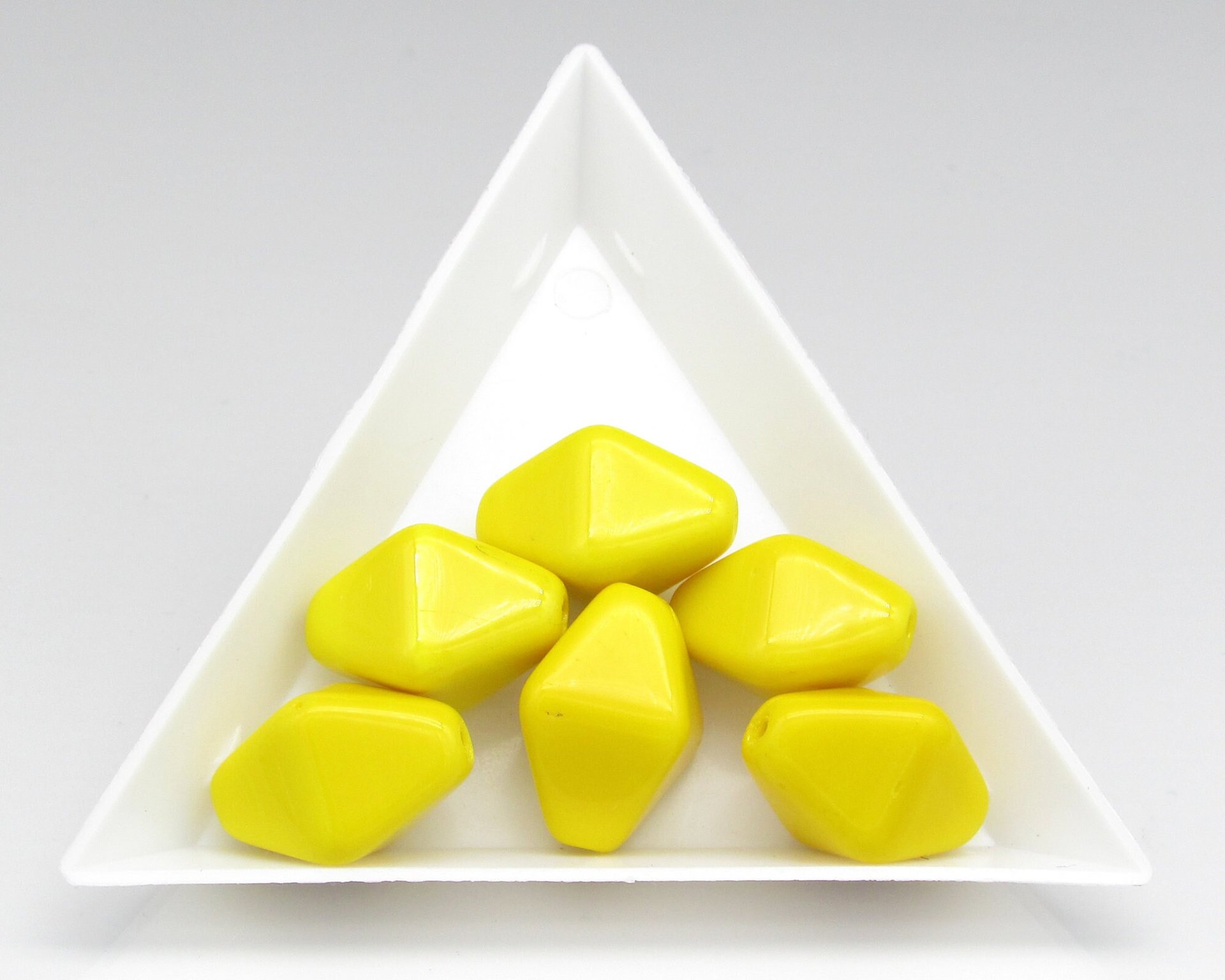 18x15mm Bicone Beads, Vintage Czech Pressed Glass