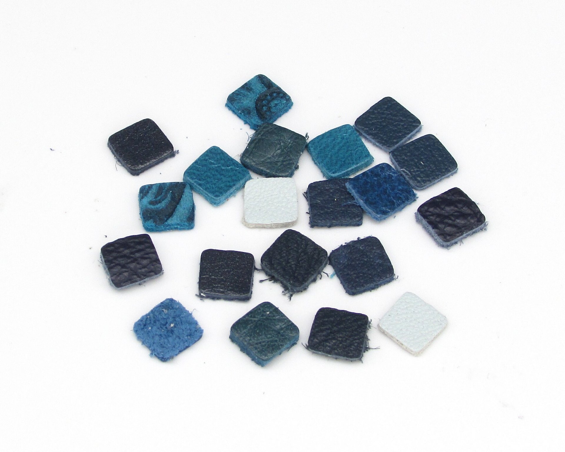 Tiny Leather Squares, 8mm 13mm Die Cut Embellishment for Making Stud Earrings