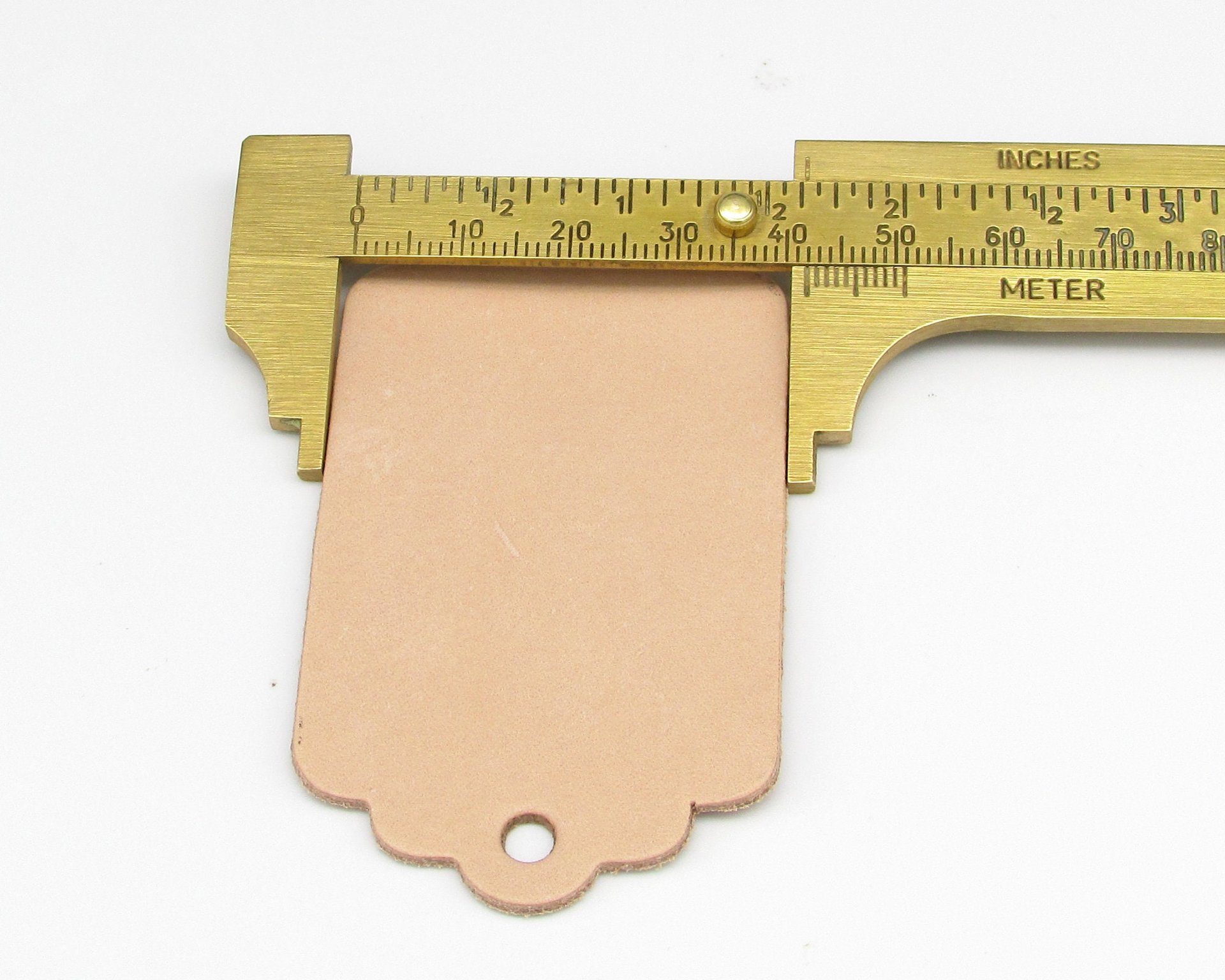 Large Rectangle Cowhide Die Cuts with Scalloped Top for DIY Product Tags