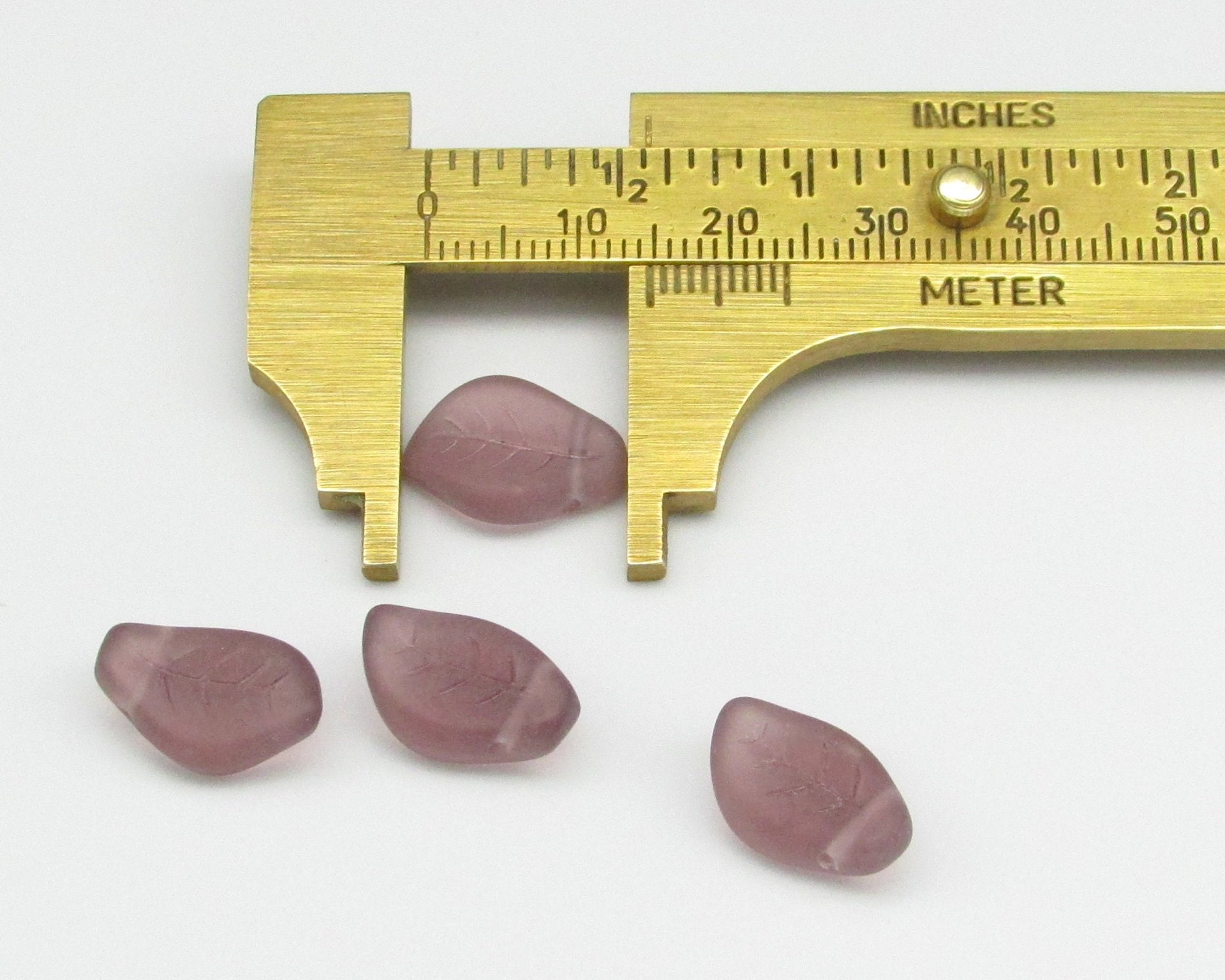 Vintage Glass Leaf Beads