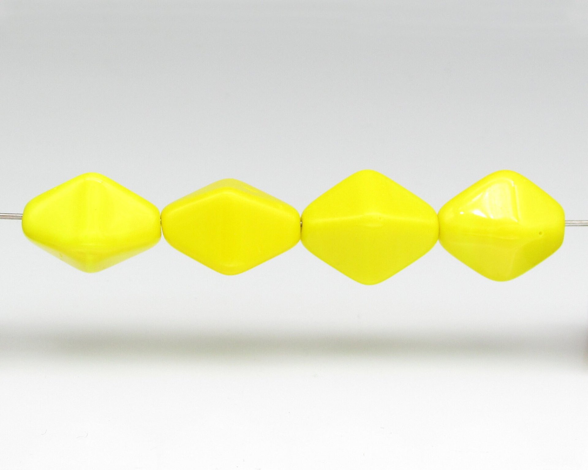 18x15mm Bicone Beads, Vintage Czech Pressed Glass