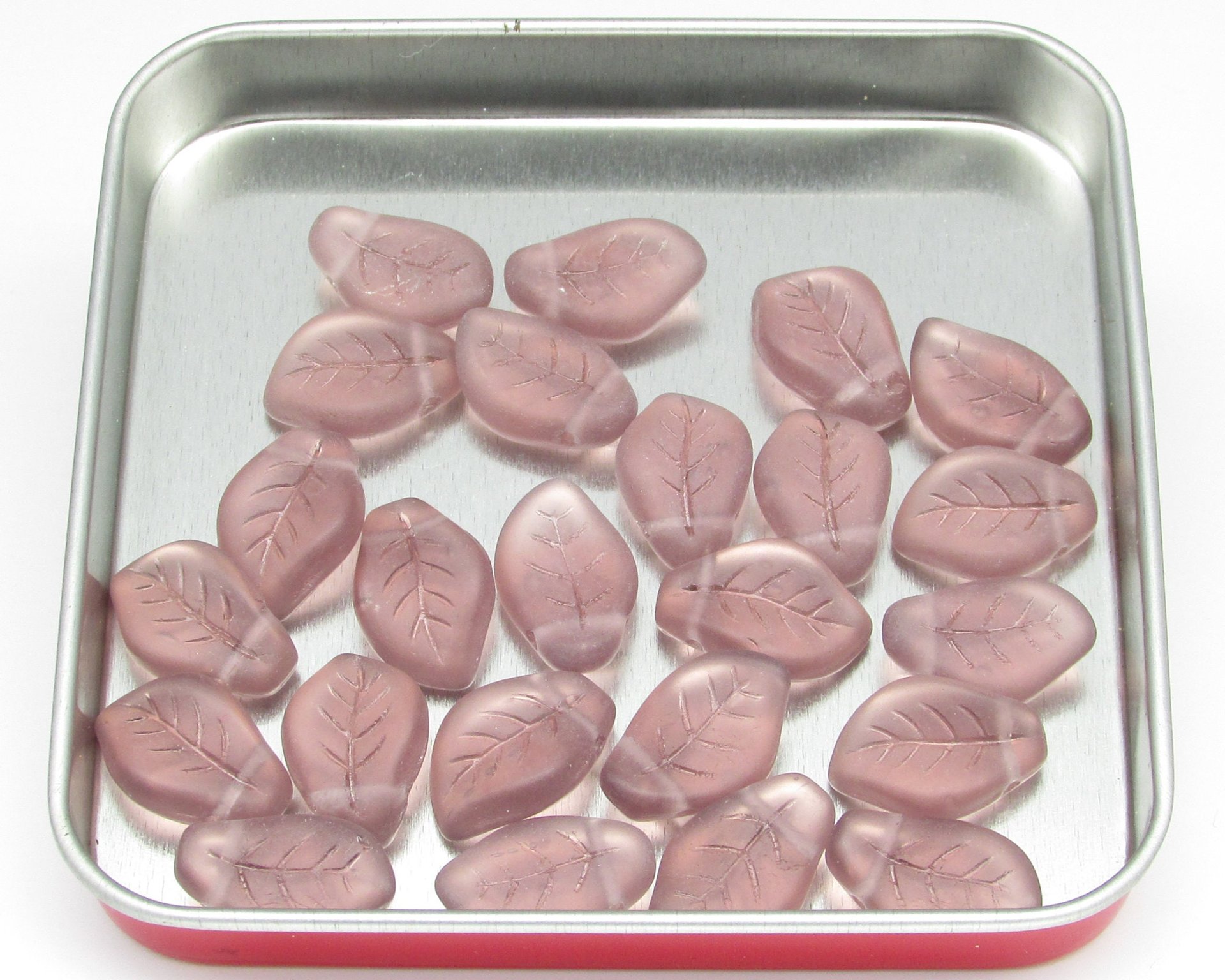 Vintage Glass Leaf Beads
