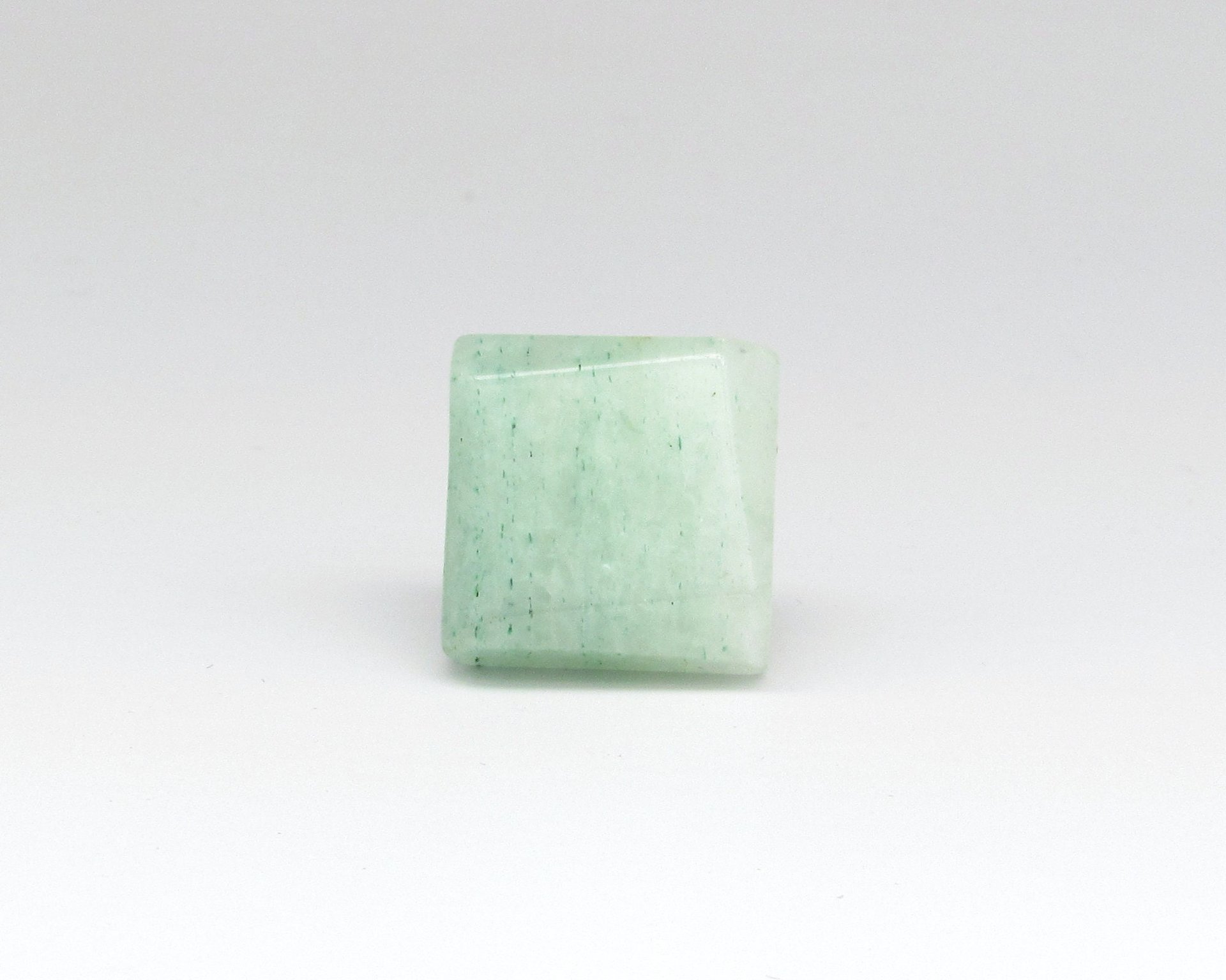 Nephrite Jade Square Cabochon, Diagonal Bevel 21mm 35.6-41.45 Carat Flat Back Stone