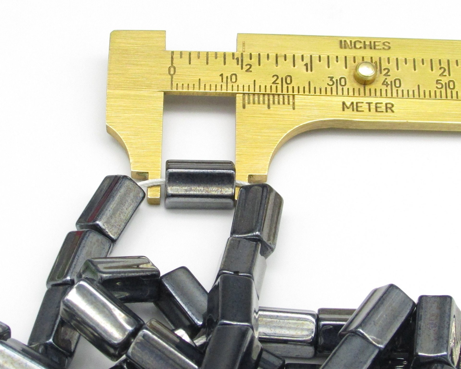 12x8mm Atlas Beads, Vintage Czech Glass Pentagonal Barrels