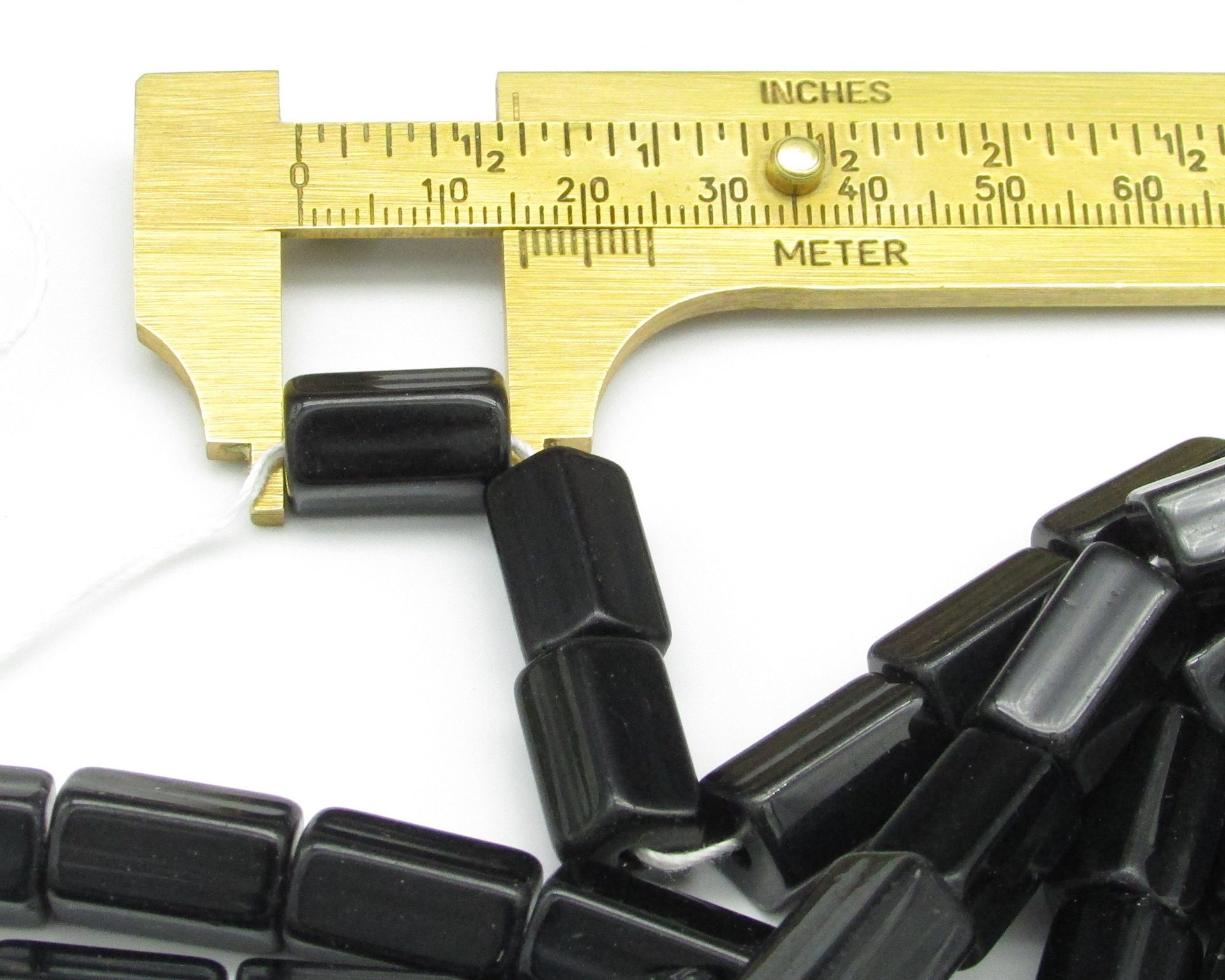 15x10mm Atlas Beads, Pentagonal Vintage Czech Glass Barrels