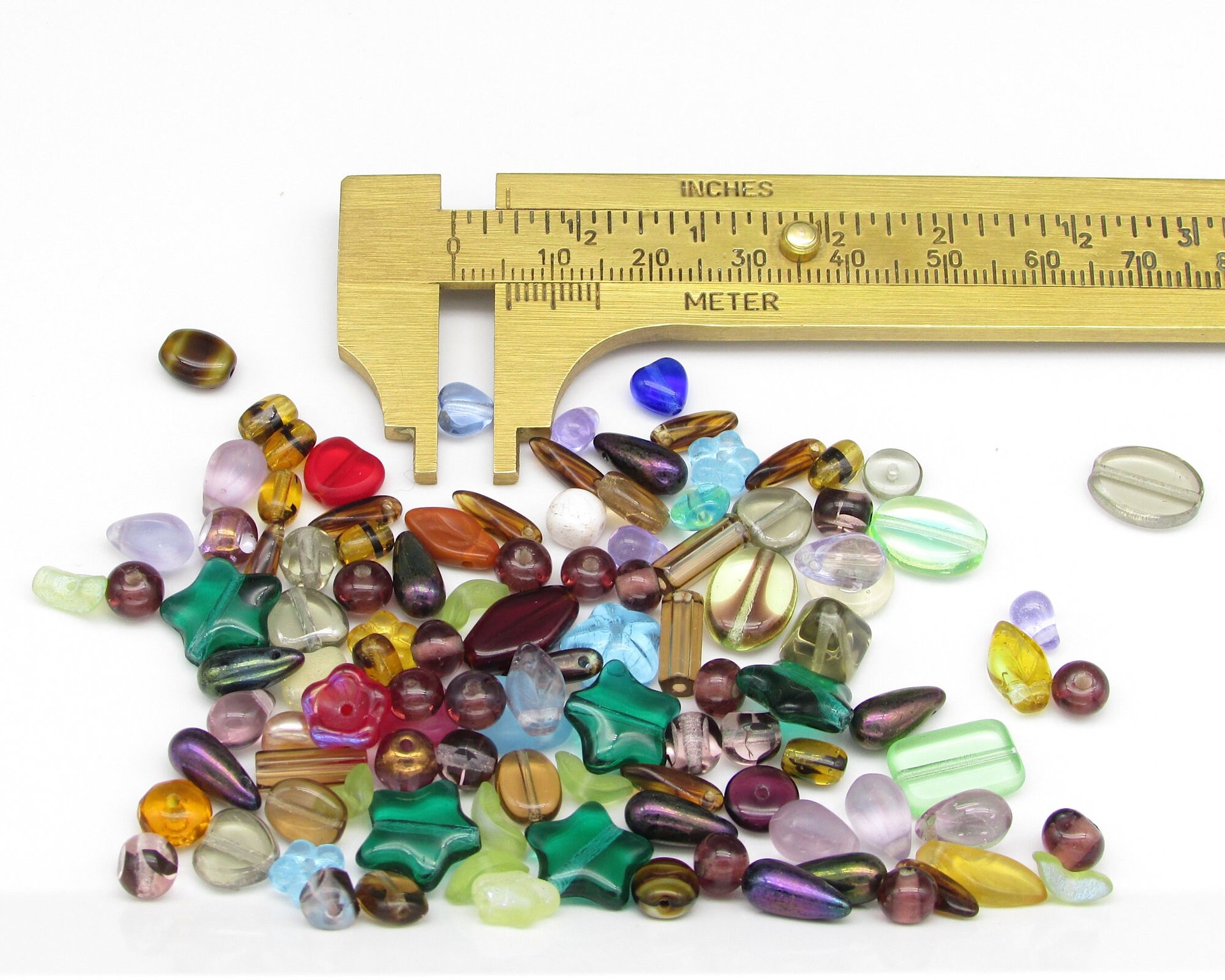 Czech Pressed Glass Bead Mix, 1oz Assorted Small Spacers