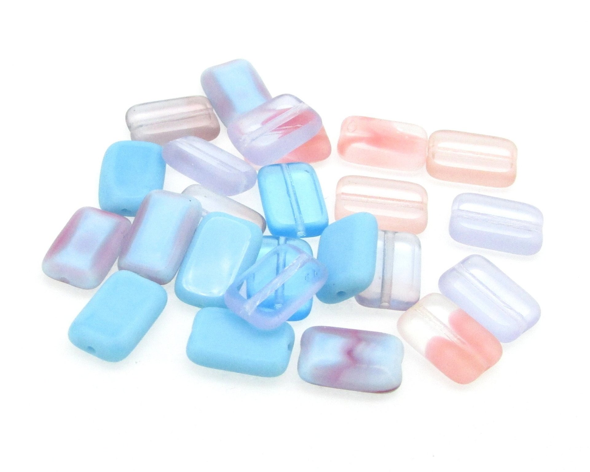 12mm x 8mm Flat Rectangle Glass Beads