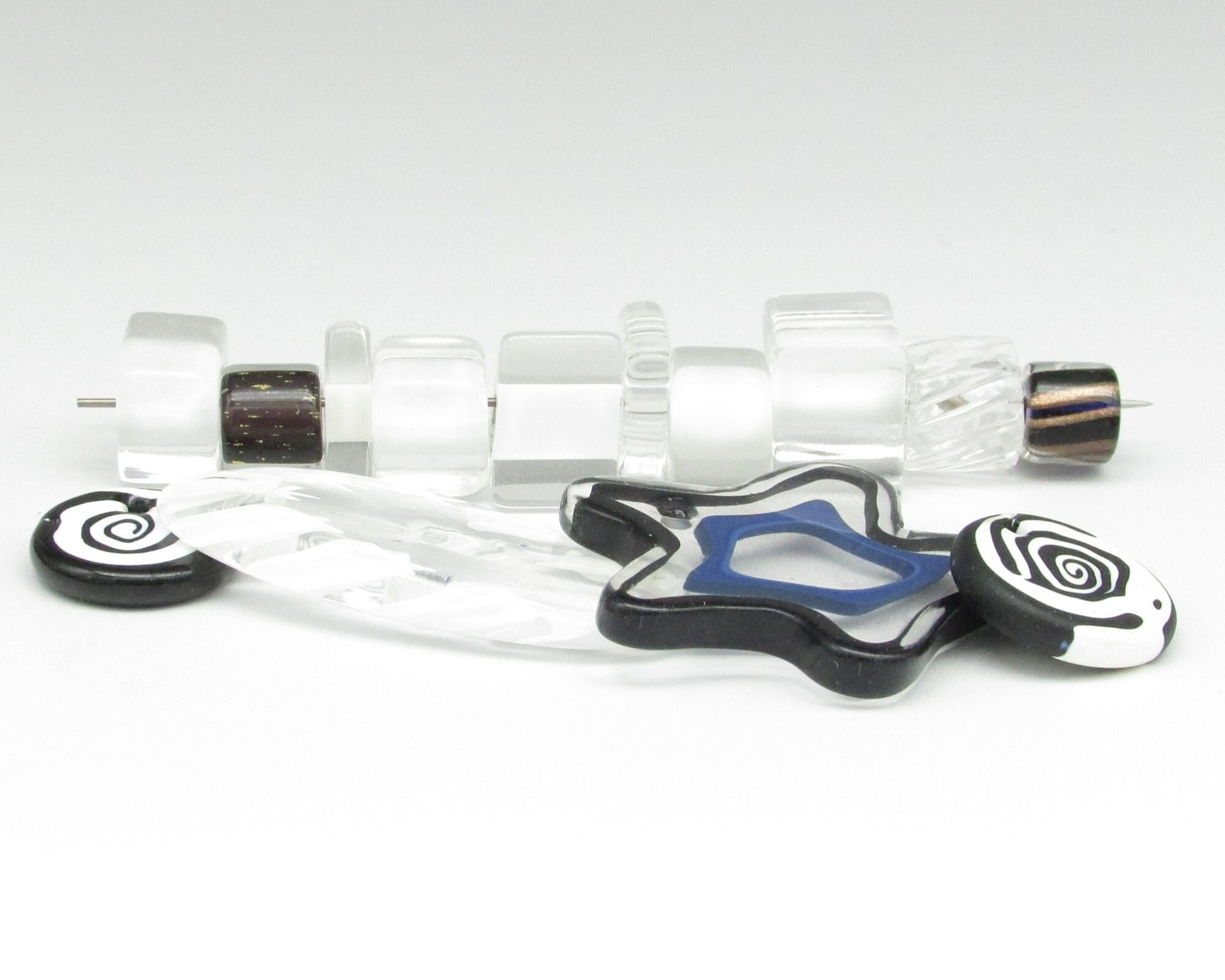 Monochrome Furnace Cane Bead Mix