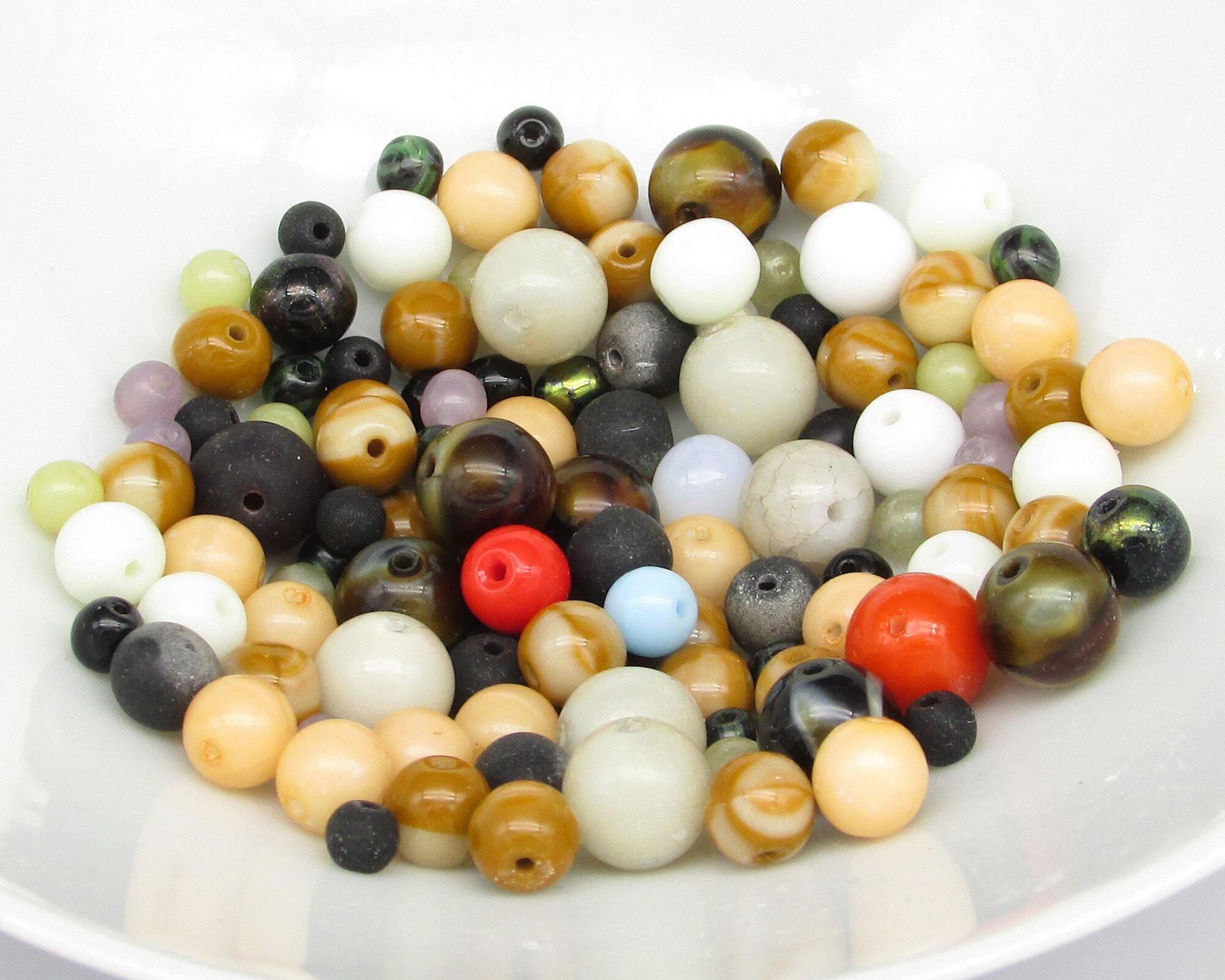 Czech Pressed Glass Bead Mix, 1oz Assorted Small Spacers