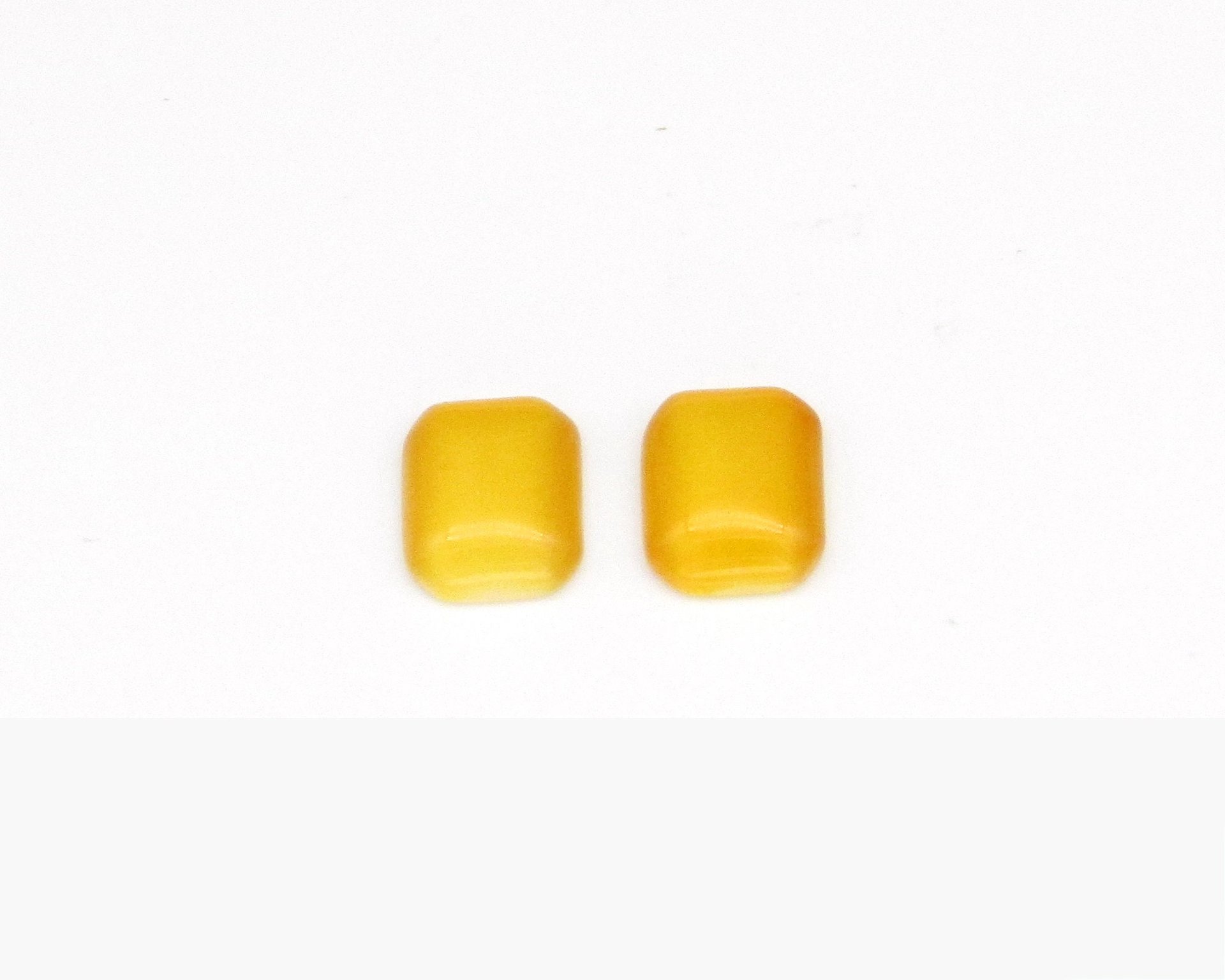 12x10mm Octagon Cabochons, Fiber Optic Flat Back Stones