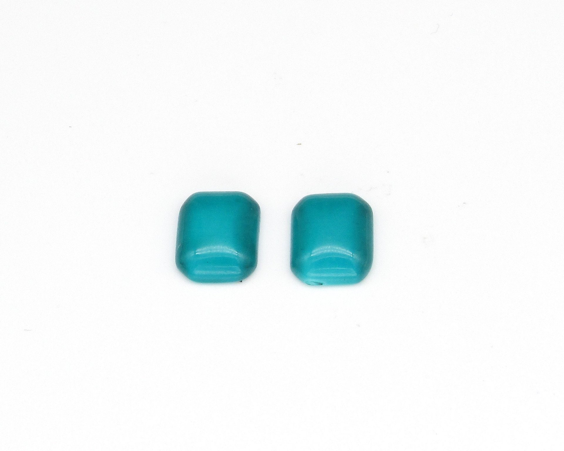 12x10mm Octagon Cabochons, Fiber Optic Flat Back Stones