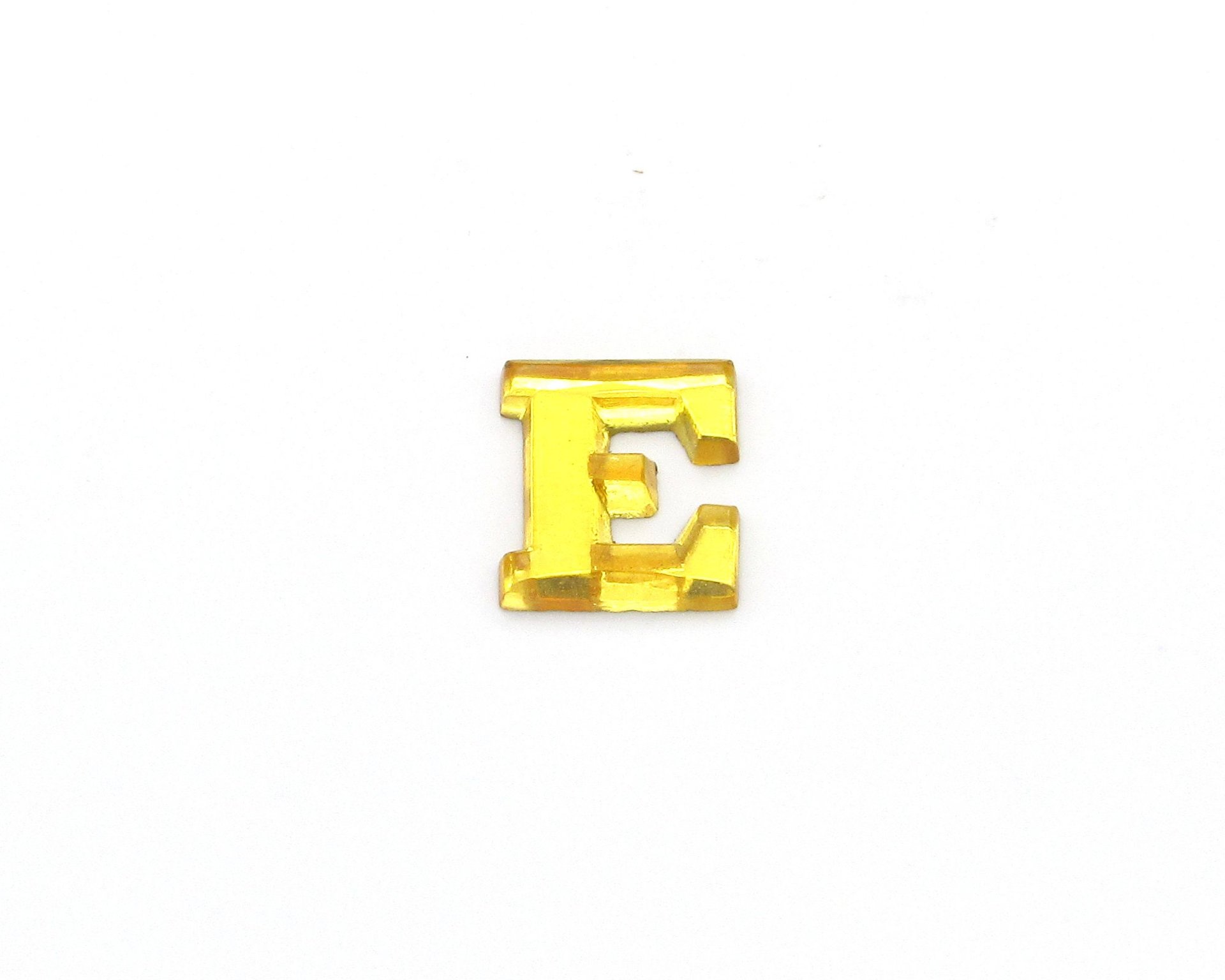 Vintage Letter Cabochon, 14.5mm Foiled Glass Initial