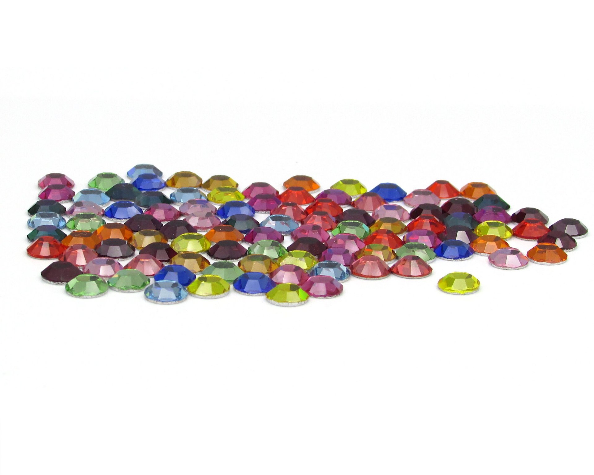 Rhinestone Flat Back Mix 30ss Machine Cut Non-Hotfix Preciosa Crystal VIVA12 Chaton Roses, 100pc
