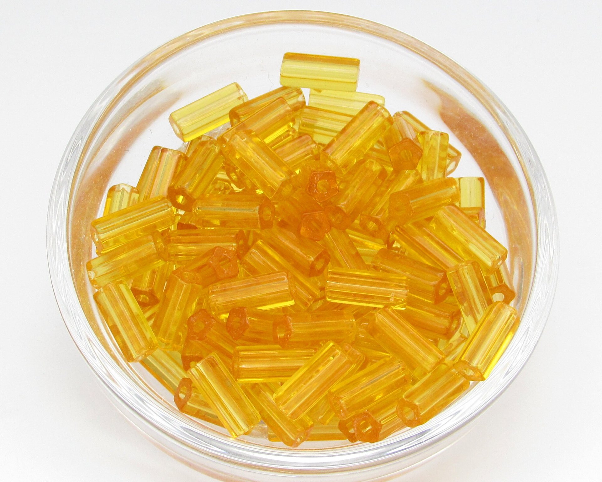 10x4mm Atlas Beads, Vintage Czech Glass Pentagonal Barrels, 10mm Fluted Tubes (100)