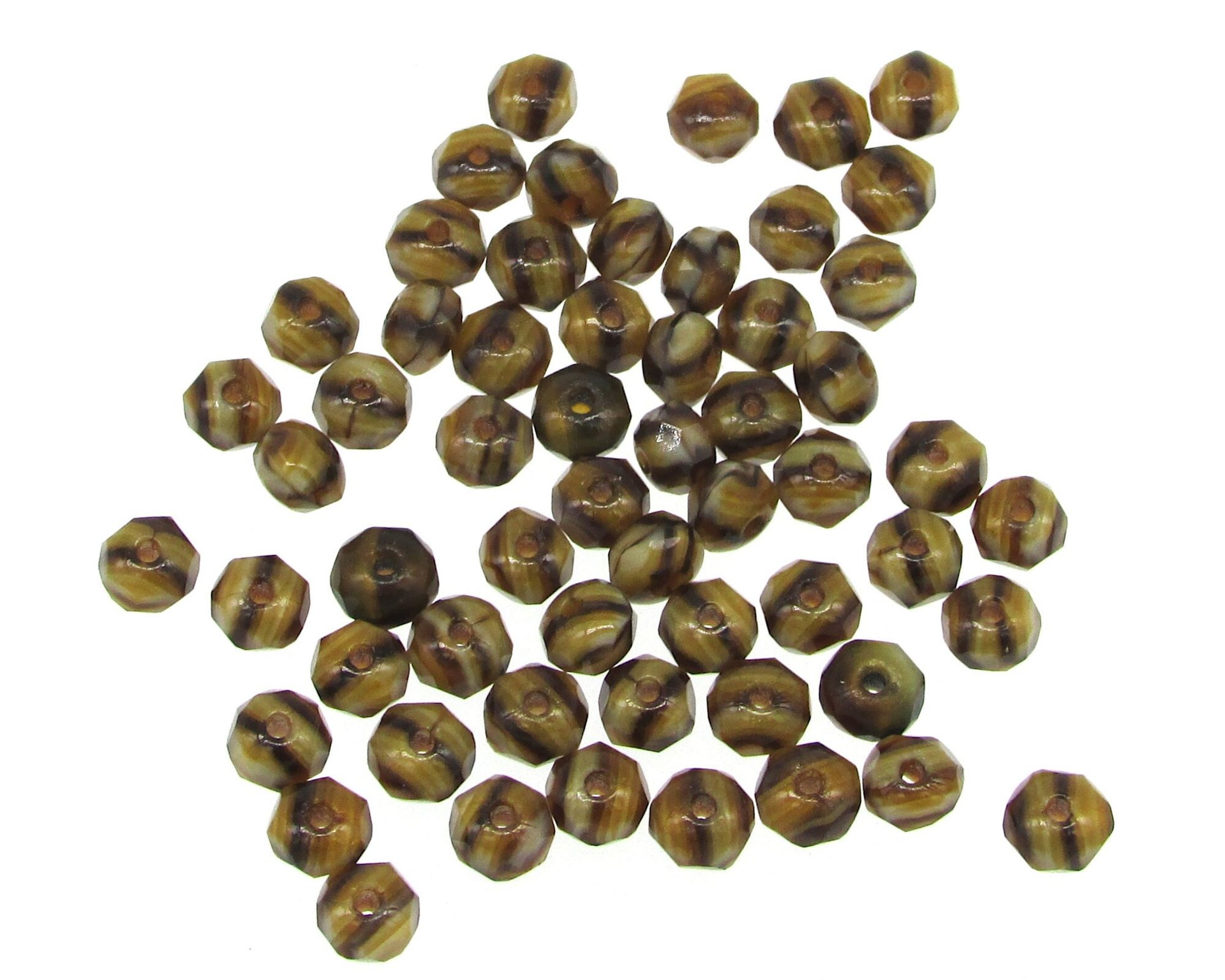 3.5x5mm Faceted Rondelles, Small Chubby Rounds, Fire Polished Czech Glass Beads