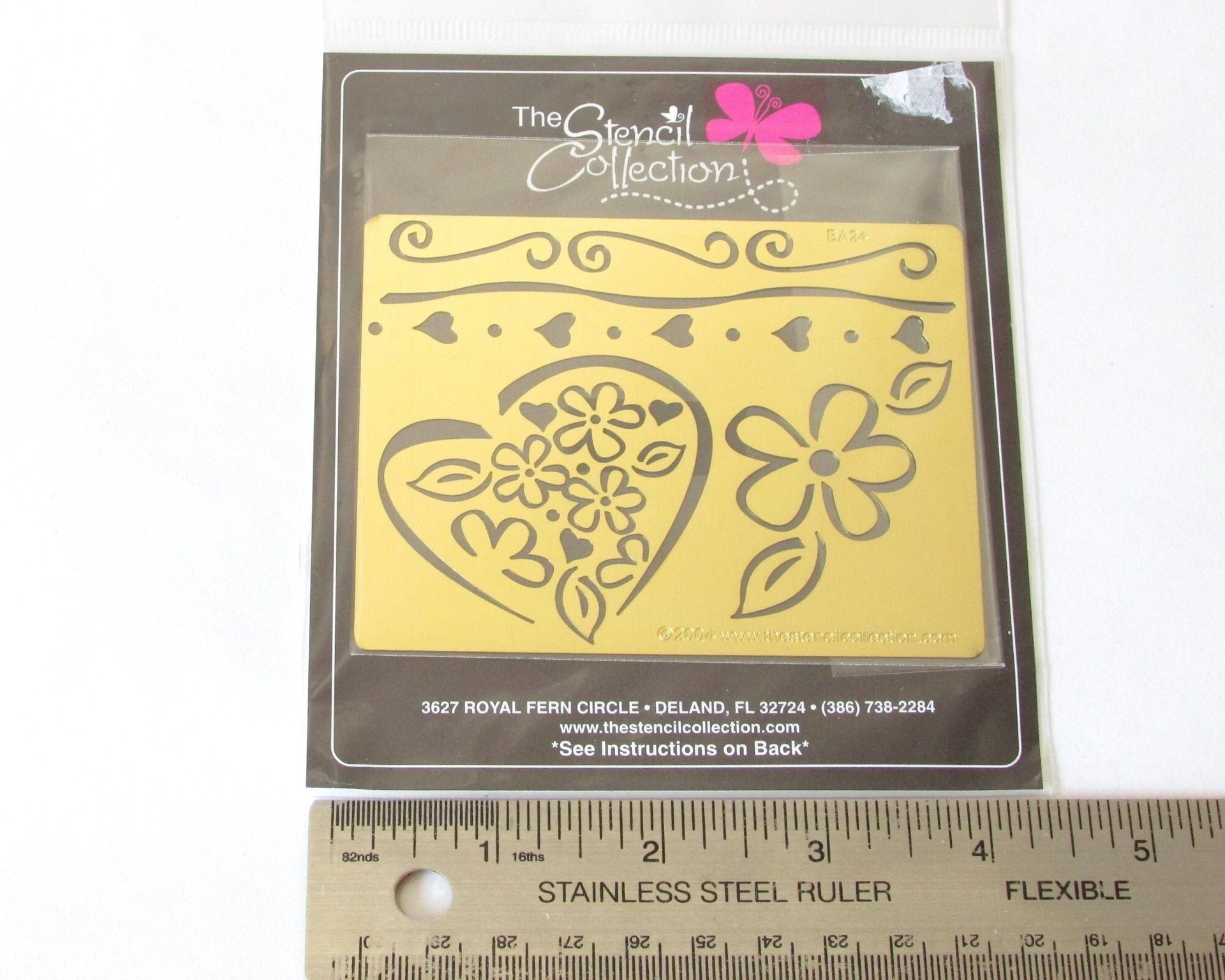 Heart Theme Brass Embossing Stencils, Reusable Metal Templates