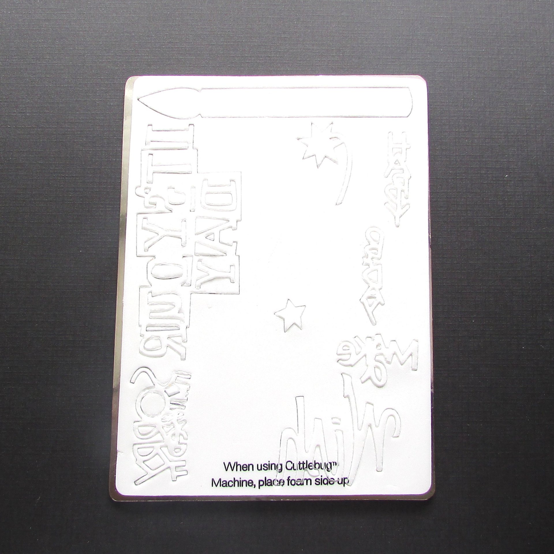 Large Provo Craft Metal Die, Script Phrases