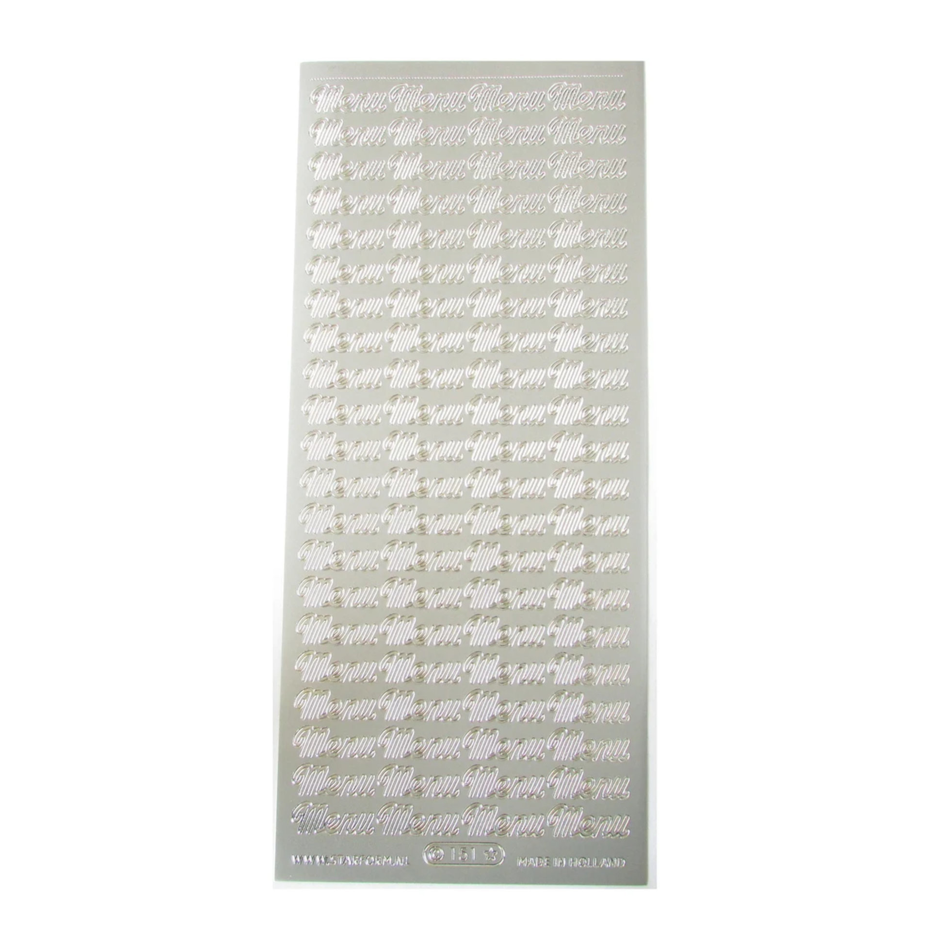 Fancy Script Text Stickers, Bundle of 7 Assorted 9" x 4" Peel-Off Sheets