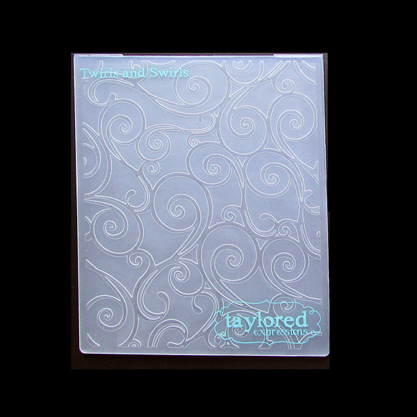Plastic A2 Embossing Folder, Twirls & Swirls Gently Used 