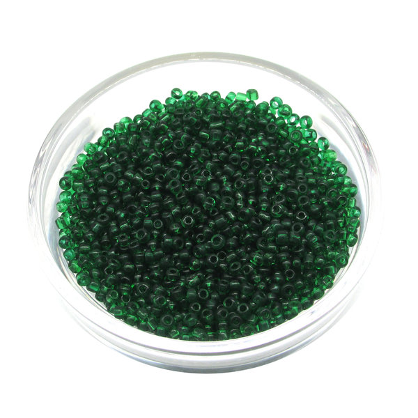 10/0 Round Seed Beads Translucent Green (25g)