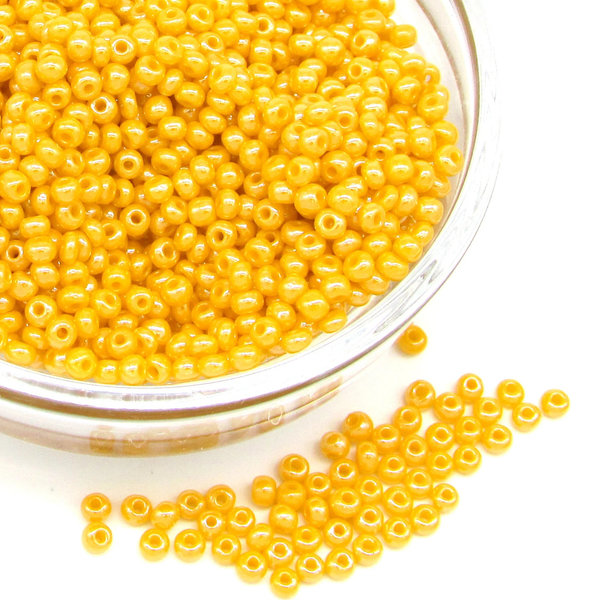 10/0 Seed Beads Opaque Orange Lustre (25g)